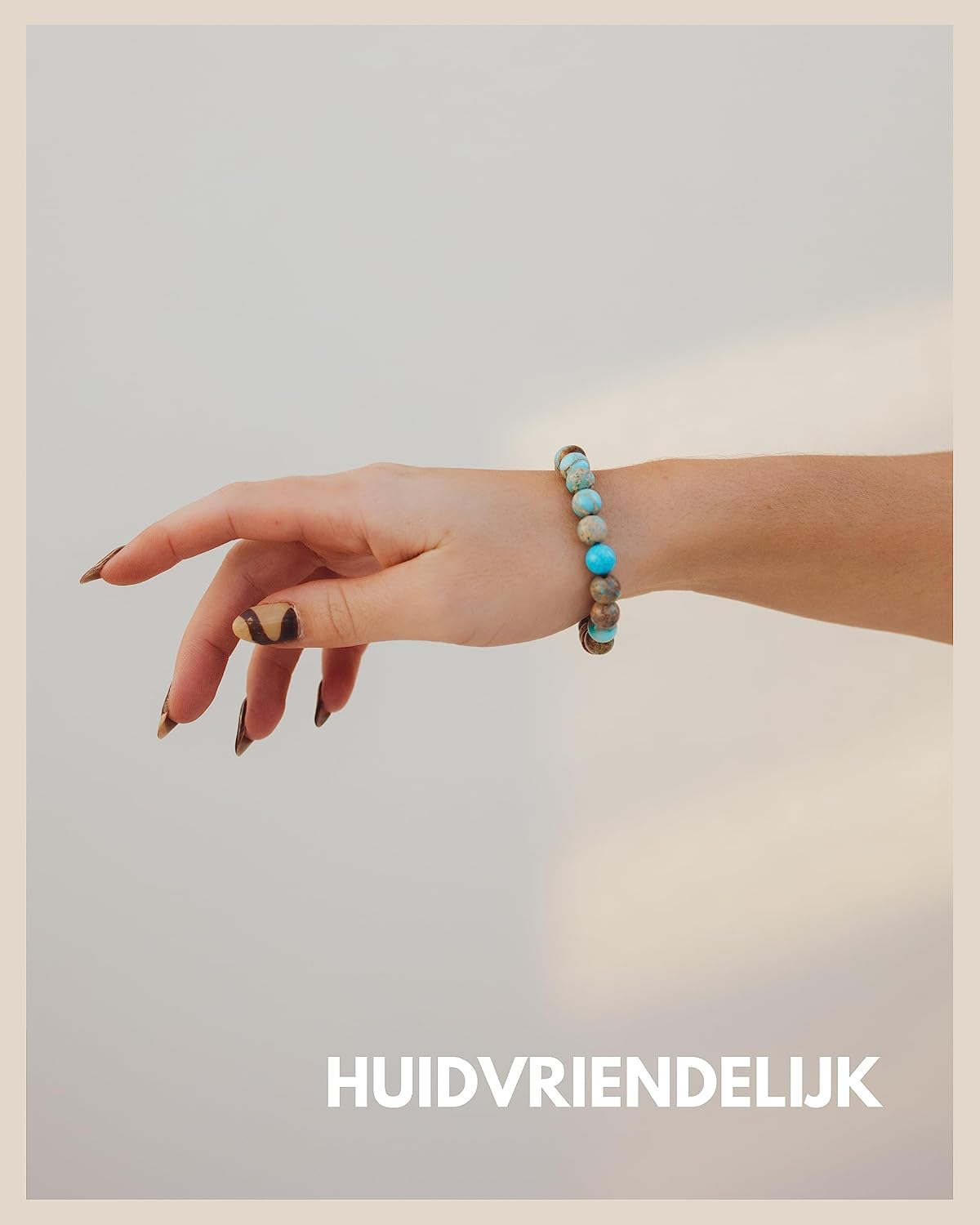 Detalle 2 de GOOD.designs natuurstenen chakra-armband, jaspis 8 mm en elastisch