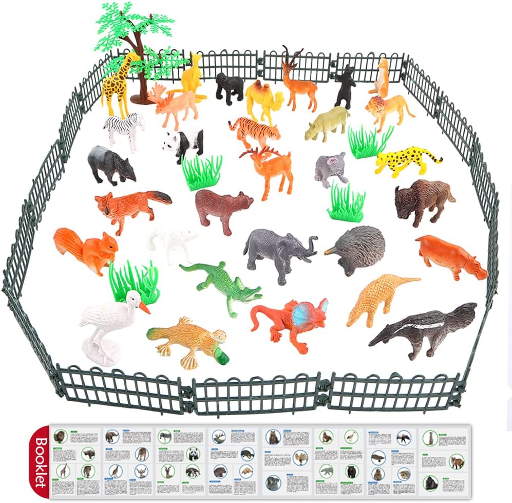 Thumbnail 3 de 54-Piece Mini Jungle Animals Figure Set (Plastic Wild Animals Toys) for Kids Toddlers