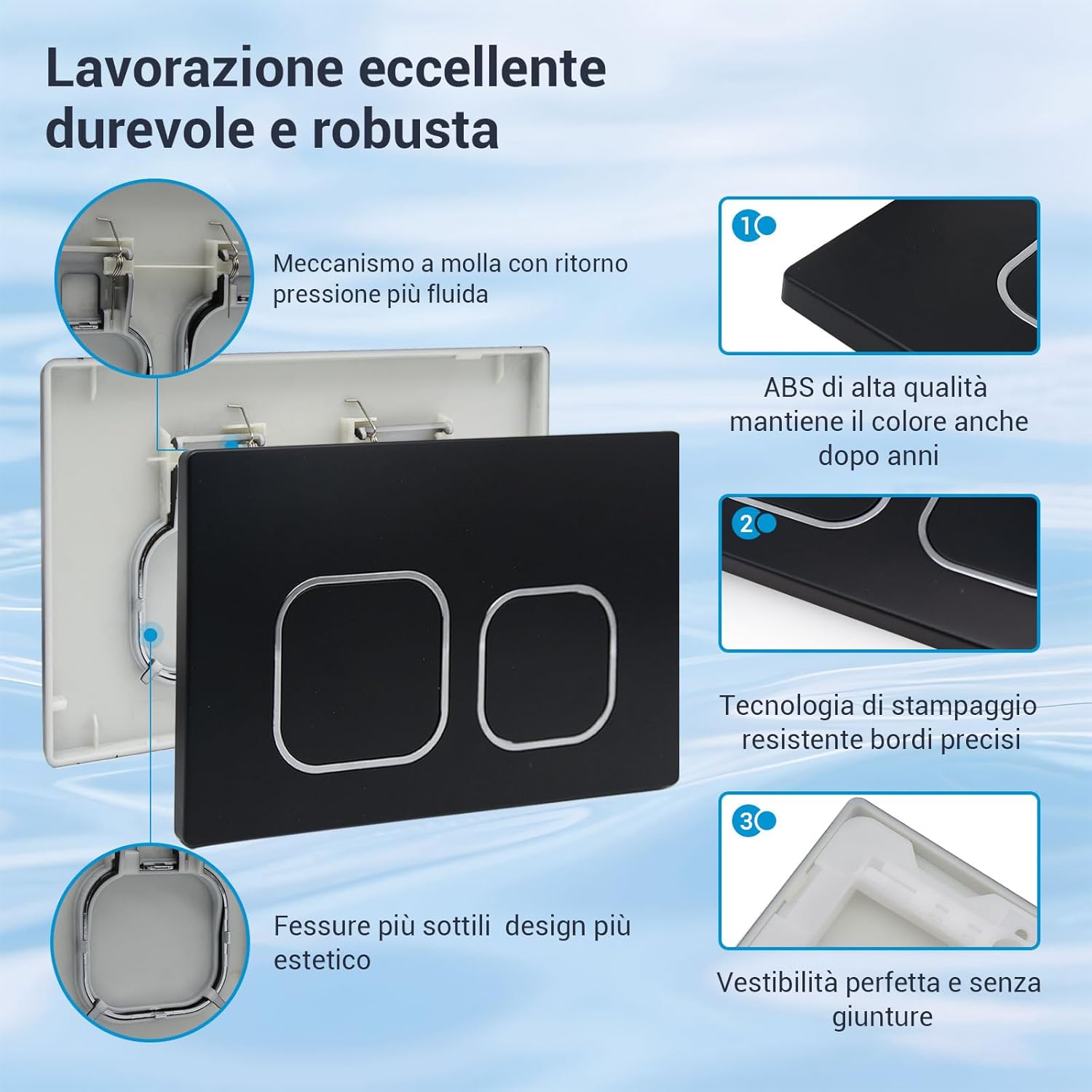 Detalle de Mendorio Placca di Comando per WC 243x163 mm