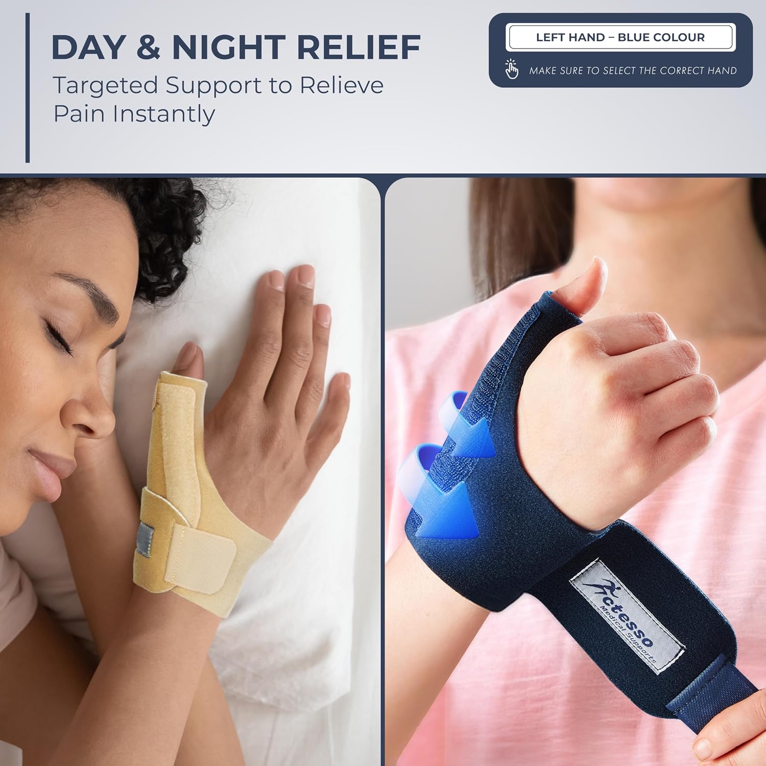 Thumbnail 3 de Actesso Neoprene Thumb Splint Spica – Targeted Relief and Support for De Quervain’s, Arthritis and Tendonitis