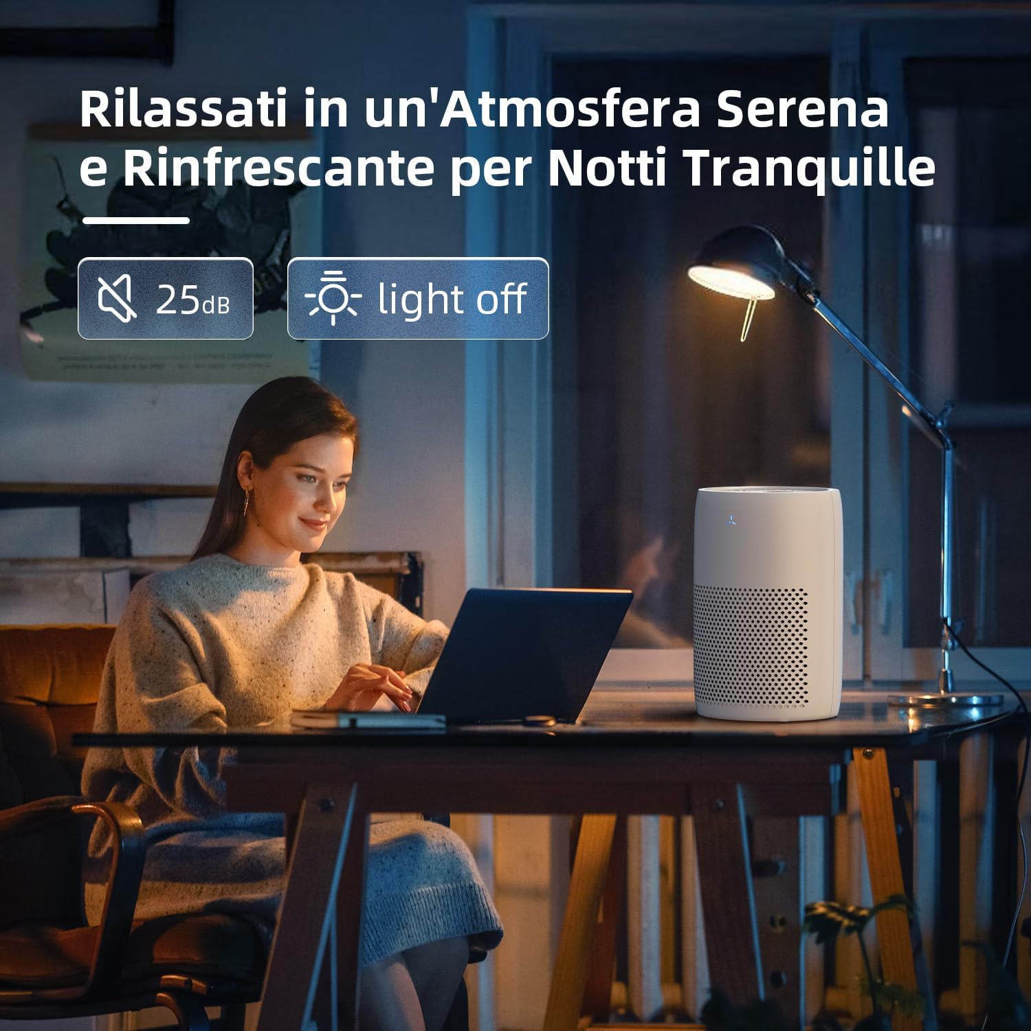 Thumbnail 4 de GOAMGE Purificatore d’Aria per Stanze fino a 60㎡ con sensore PM2.5, CADR 170 m³/h e tripla filtrazione 99,97%
