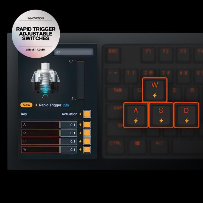 Thumbnail 6 de SteelSeries Apex Pro Mini Gen 3 OmniPoint 3.0 (Rapid Trigger, Rapid Tap, RGB, USB-C)