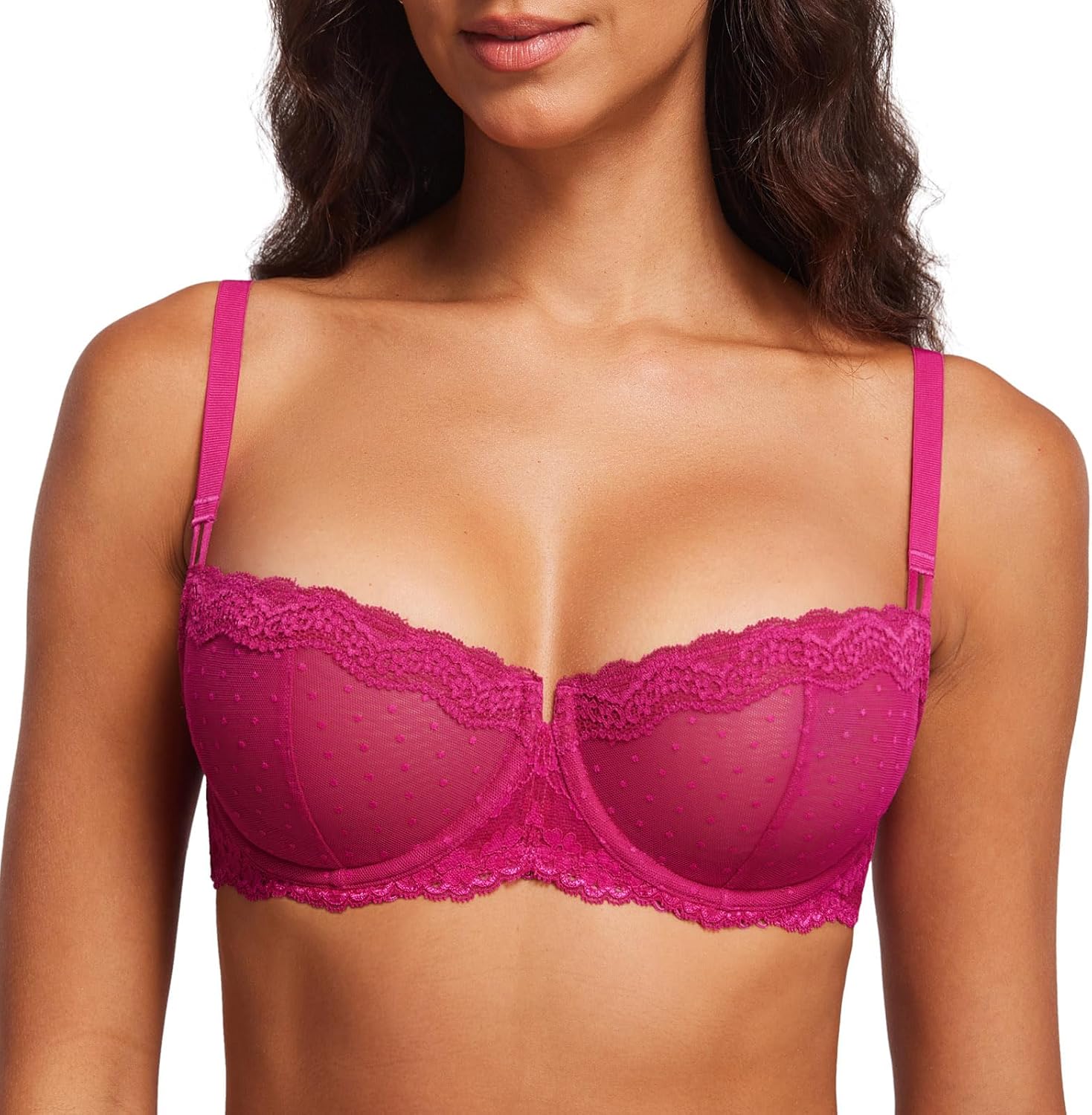 Thumbnail 6 de Soutien-gorge transparent DOBREVA Femme à armatures, bonnets effet push-up et bretelles convertibles