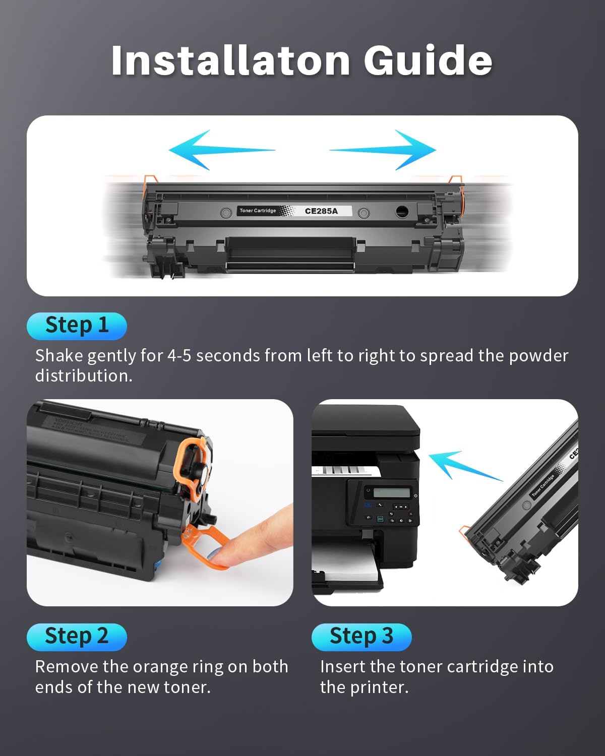 Thumbnail 4 de INK4U 85A CE285A toner compatibile nero per HP LaserJet (2x confezione)
