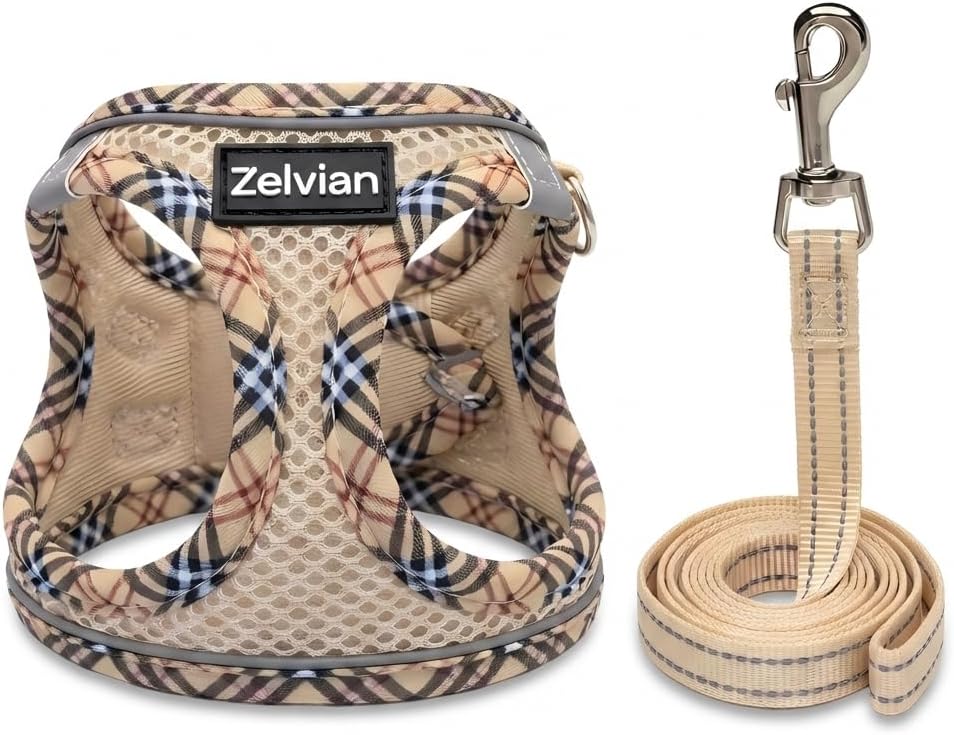 Thumbnail 1 de Zelvian Adjustable Cat Harness and Lead Set with Escape-Proof Vest – Beige (M)