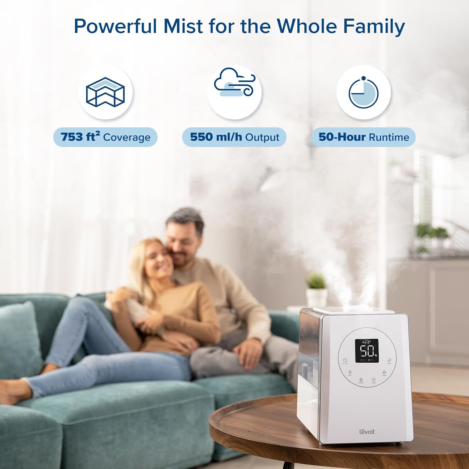 Detalle 2 de LEVOIT Smart Humidifier 6L for Large Rooms 💧