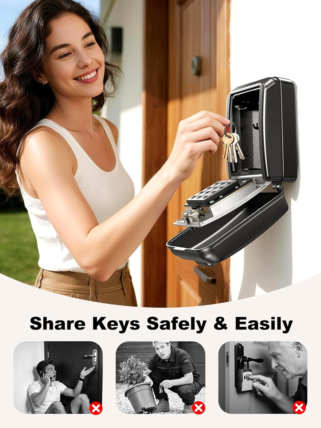 Thumbnail 1 de ISEYOU Key Safe Wall Mounted: Heavy Duty Outdoor Lock Box