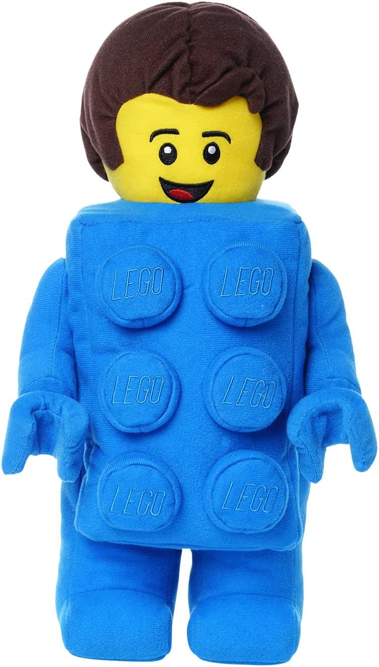 Detalle de Manhattan Toy LEGO Minifigure Brick Suit Guy – pluszowa minifigurka 33 cm