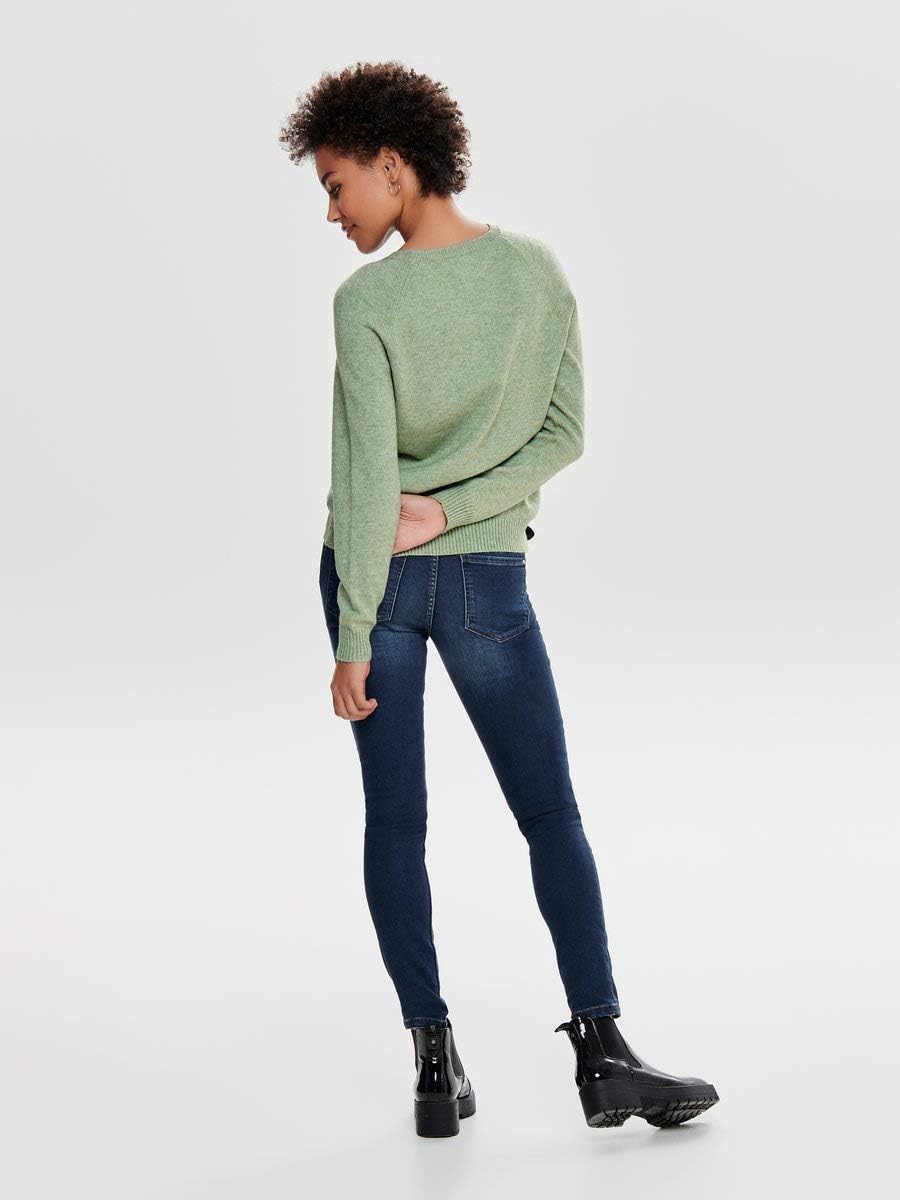 Detalle de ONLY Pull en Maille Couleur Unie – Pull à manches longues en maille viscose