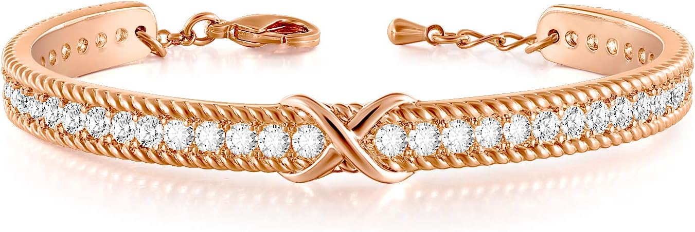 Thumbnail 6 de Angelady Bracelet Infini 7in en plaqué or rose