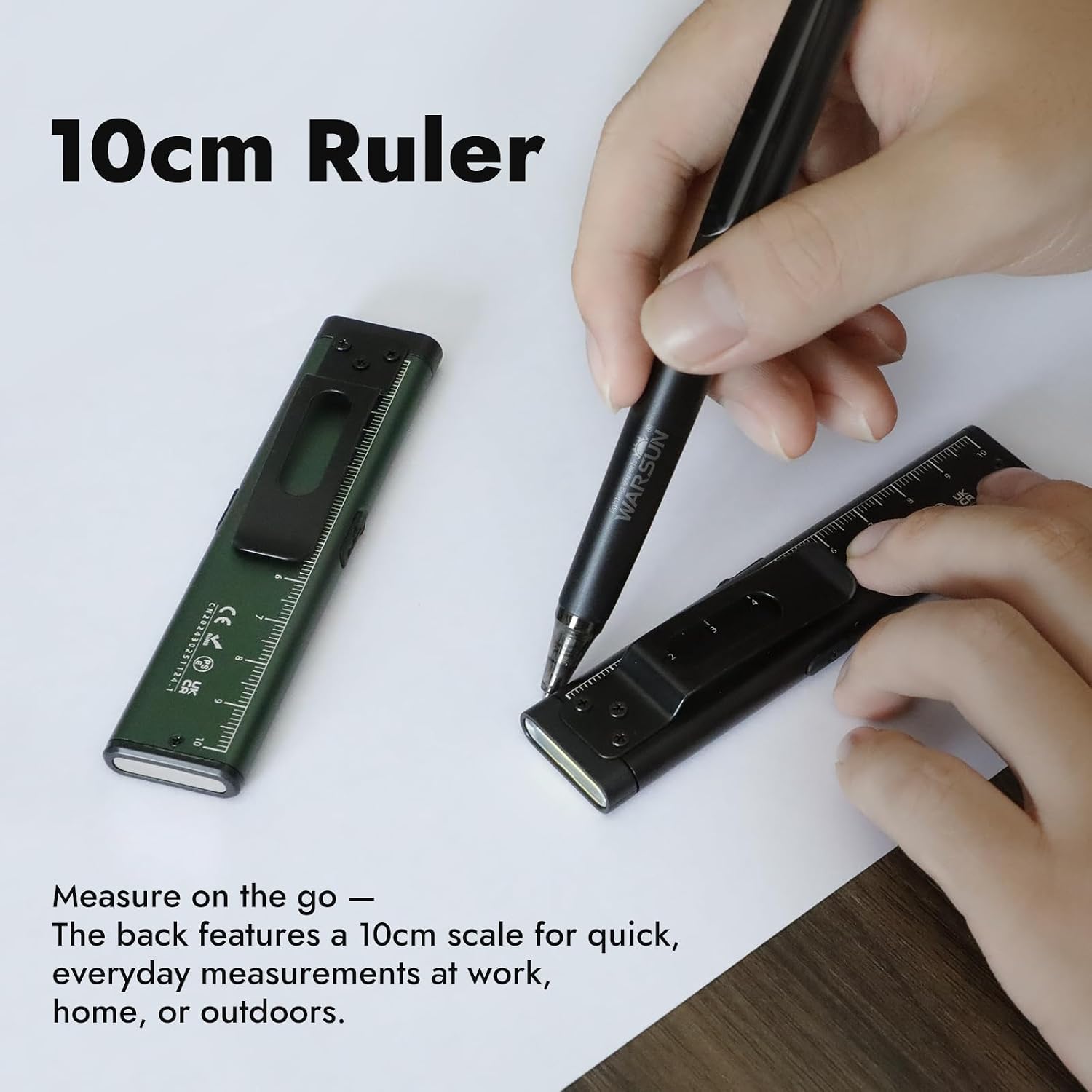 Thumbnail 3 de WARSUN T7 Pro EDC torch (400 lumens) — USB-C rechargeable pocket flashlight with red/blue strobe