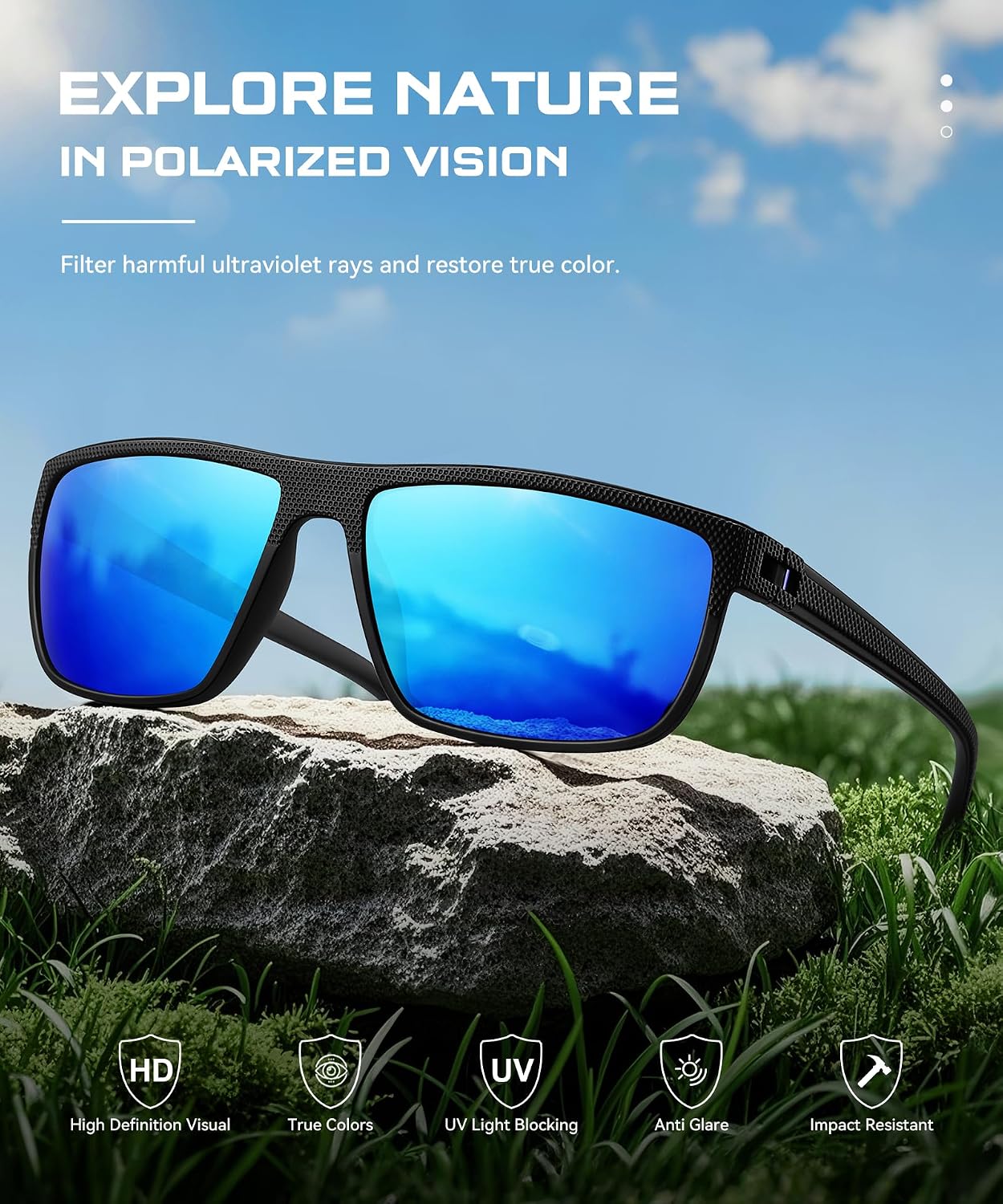 Detalle 1 de Perfectmiaoxuan Polarisierte Sonnenbrille