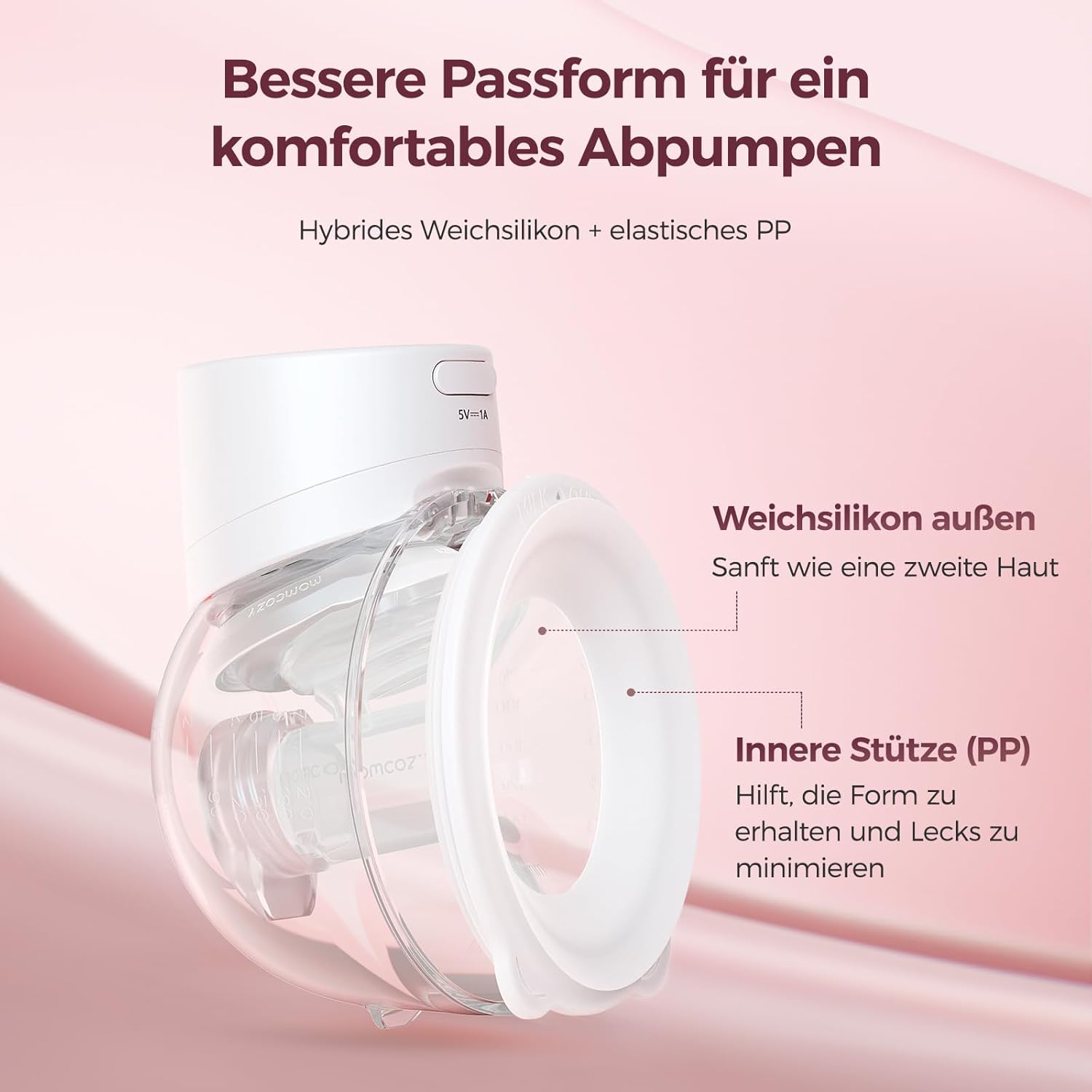 Thumbnail 4 de Momcozy Milchpumpe Elektrisch S12 Pro Quick (S12 Pro Quick) – freihändig, tragbare Brustpumpe im 2er-Set, weiß