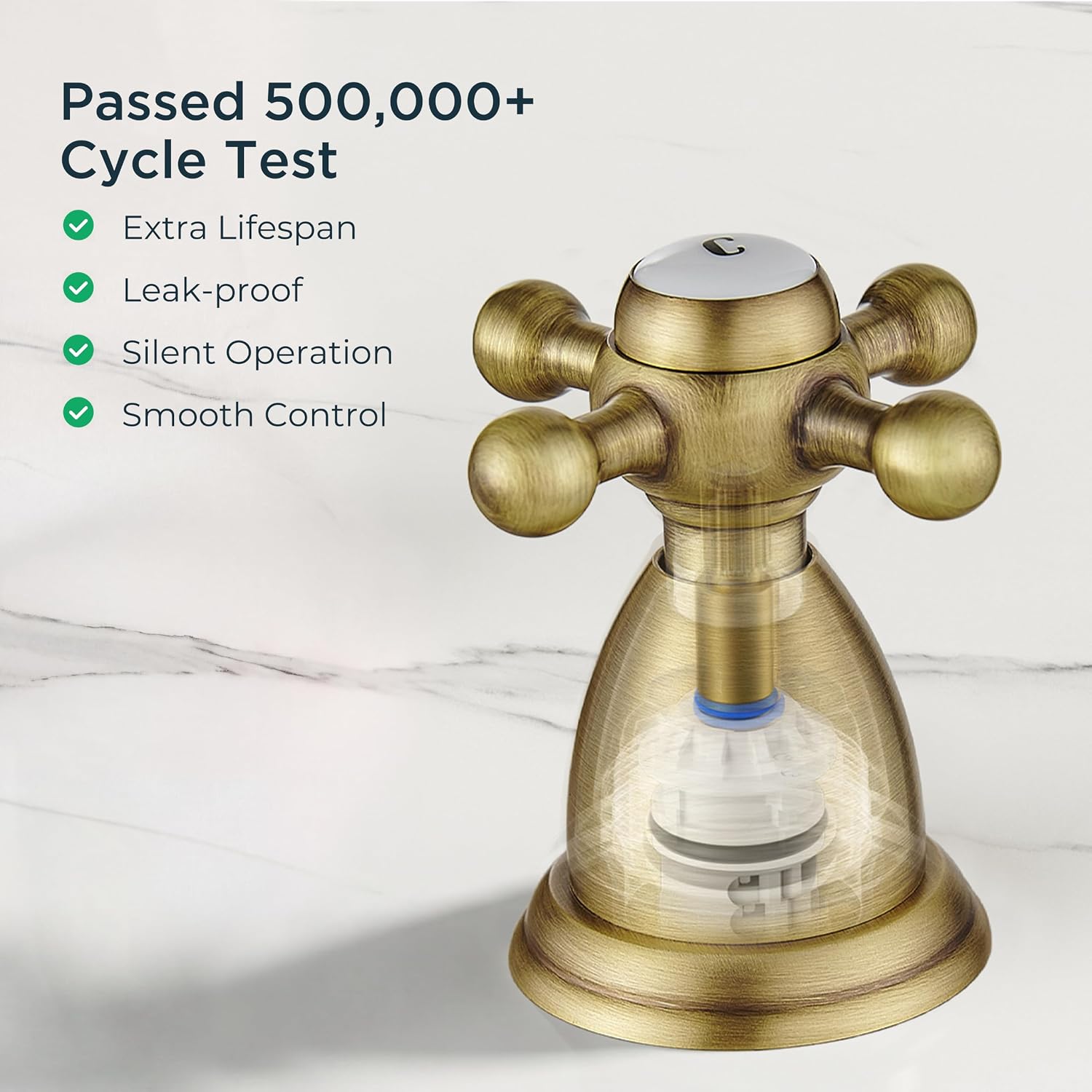 Thumbnail 6 de FORIOUS Bathroom Faucet, 8-Inch Widespread