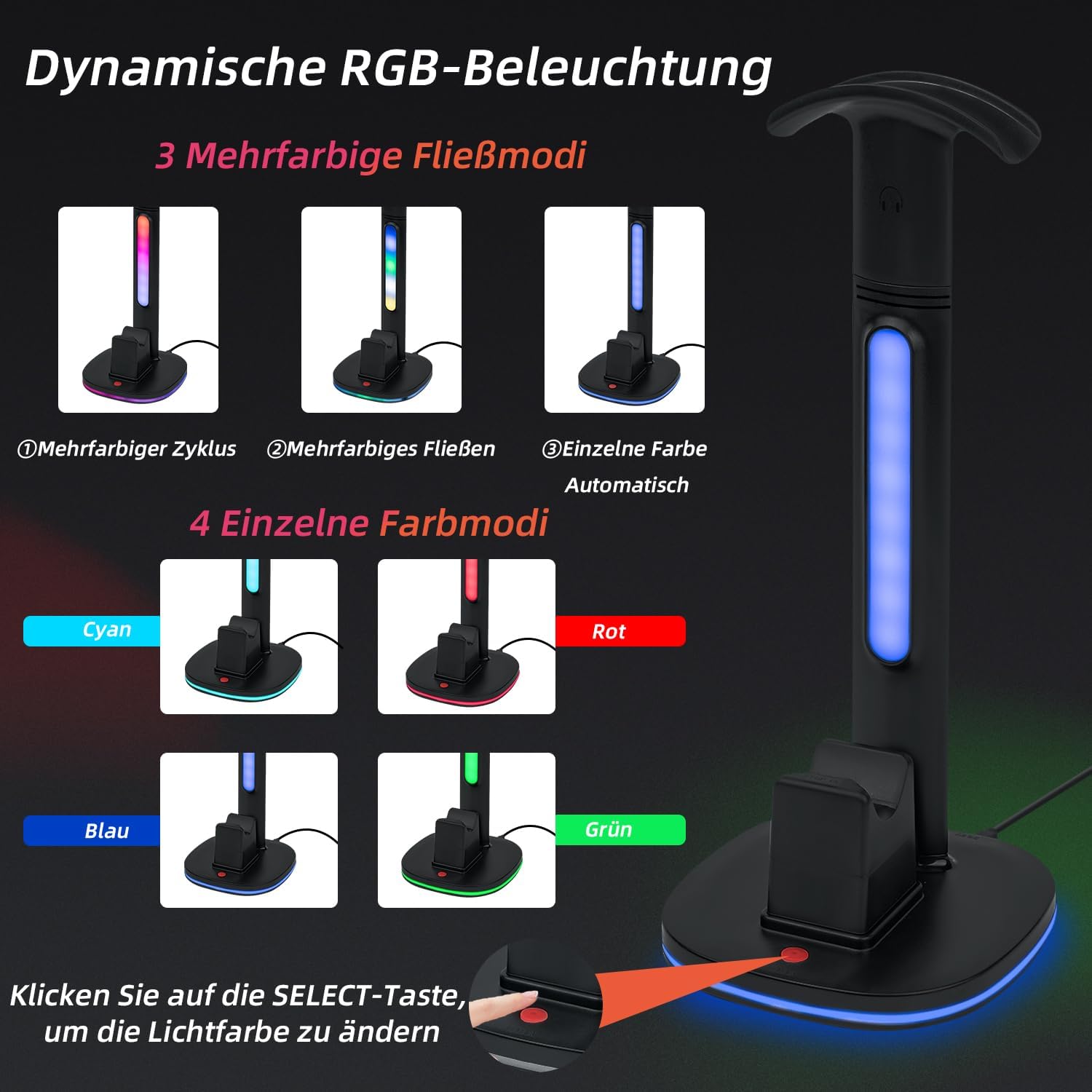 Thumbnail 3 de Mcbazel Ladestation für PS5 DualSense, RGB