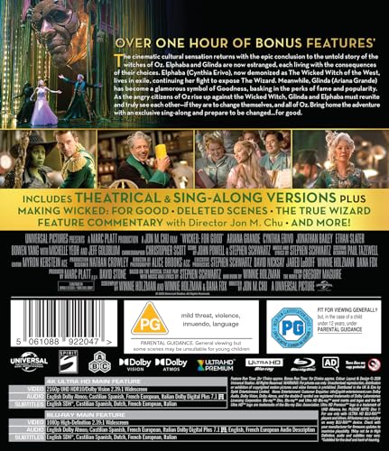 Detalle 2 de Wicked: For Good – 4K Ultra HD & Blu-ray (Universal)