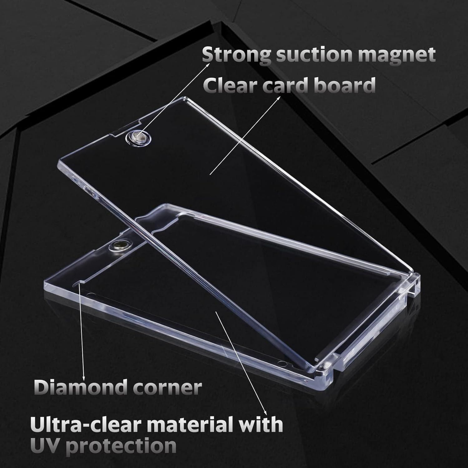 Thumbnail 2 de Mlikero 16 Magnetic Card Holder für Sammelkarten (35 PT), magnetische Hartkartenhüllen für Standardkarten