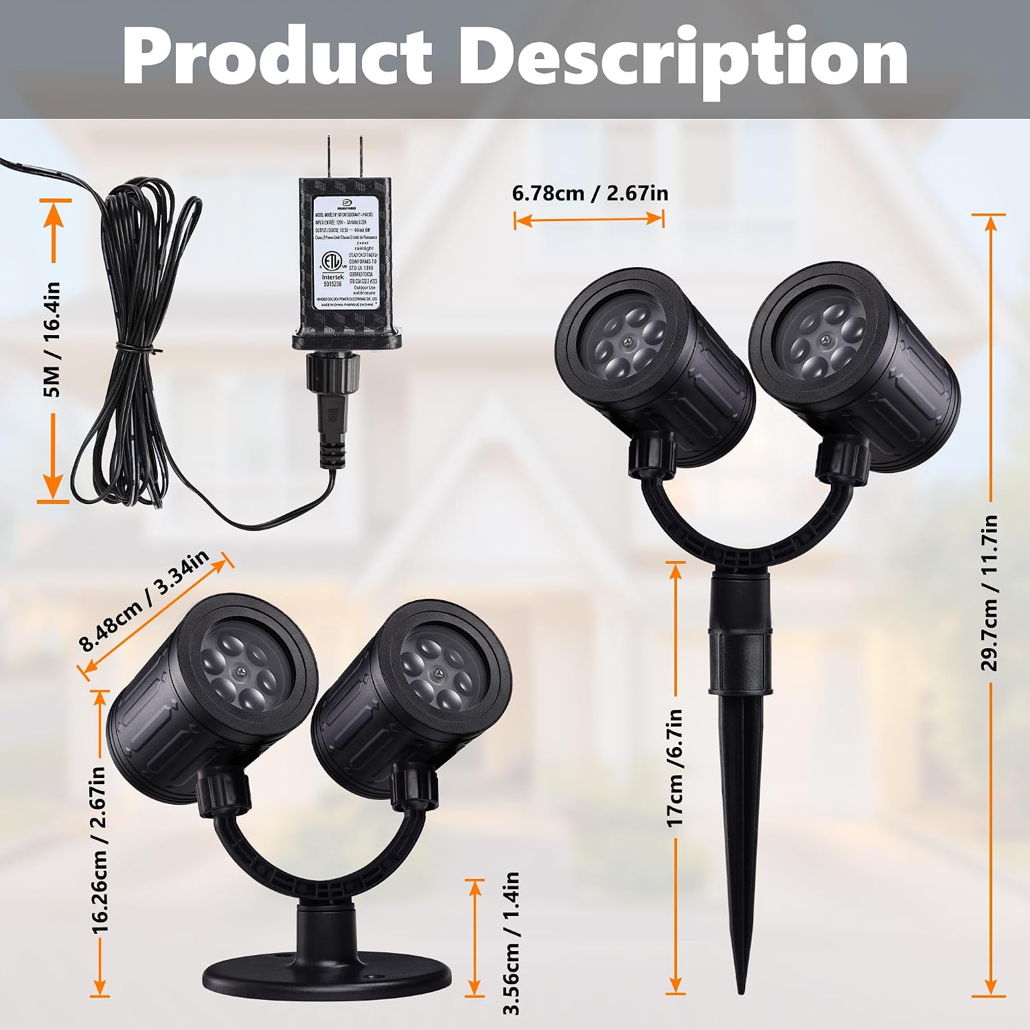 Thumbnail 6 de Toodour LED Projector Lights, Double Head