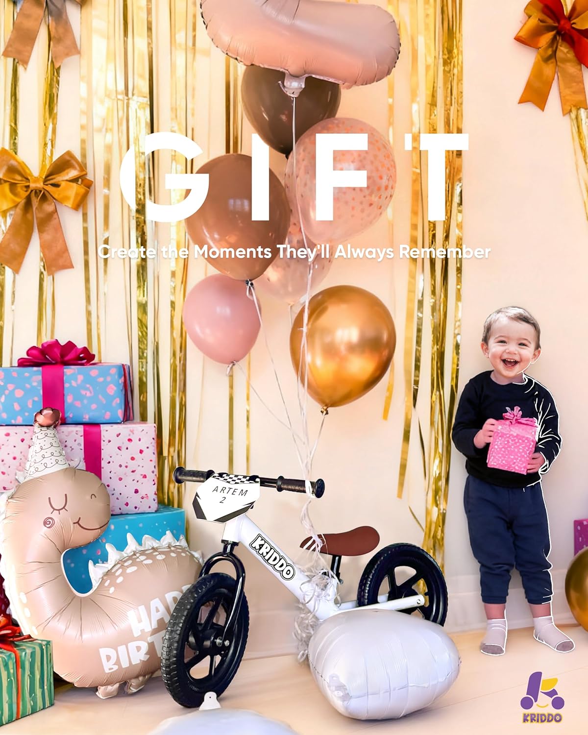 Thumbnail 4 de KRIDDO Toddler Balance Bike 12" for Ages 2–5 🚲