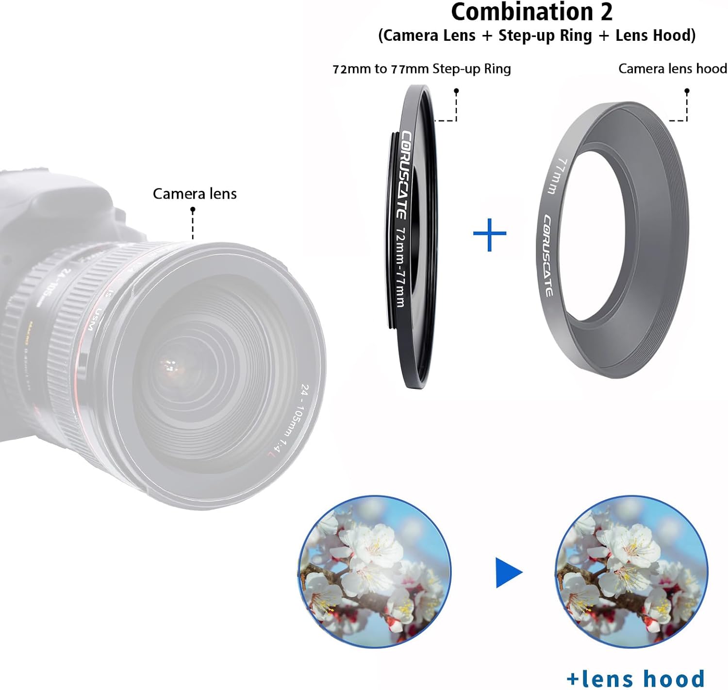 Thumbnail 5 de 72mm auf 77mm Objektivadapter Ring – Step-Up Ring aus CNC-Aluminium inkl. Reinigungstuch