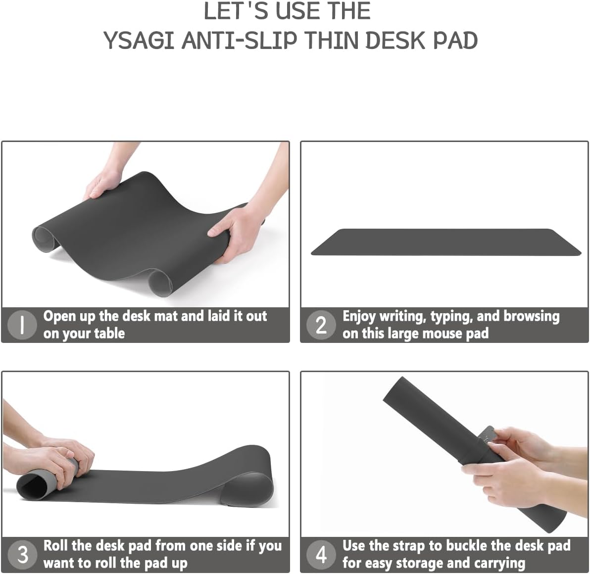 Thumbnail 5 de YSAGi Non-Slip Desk Pad 120x60 cm