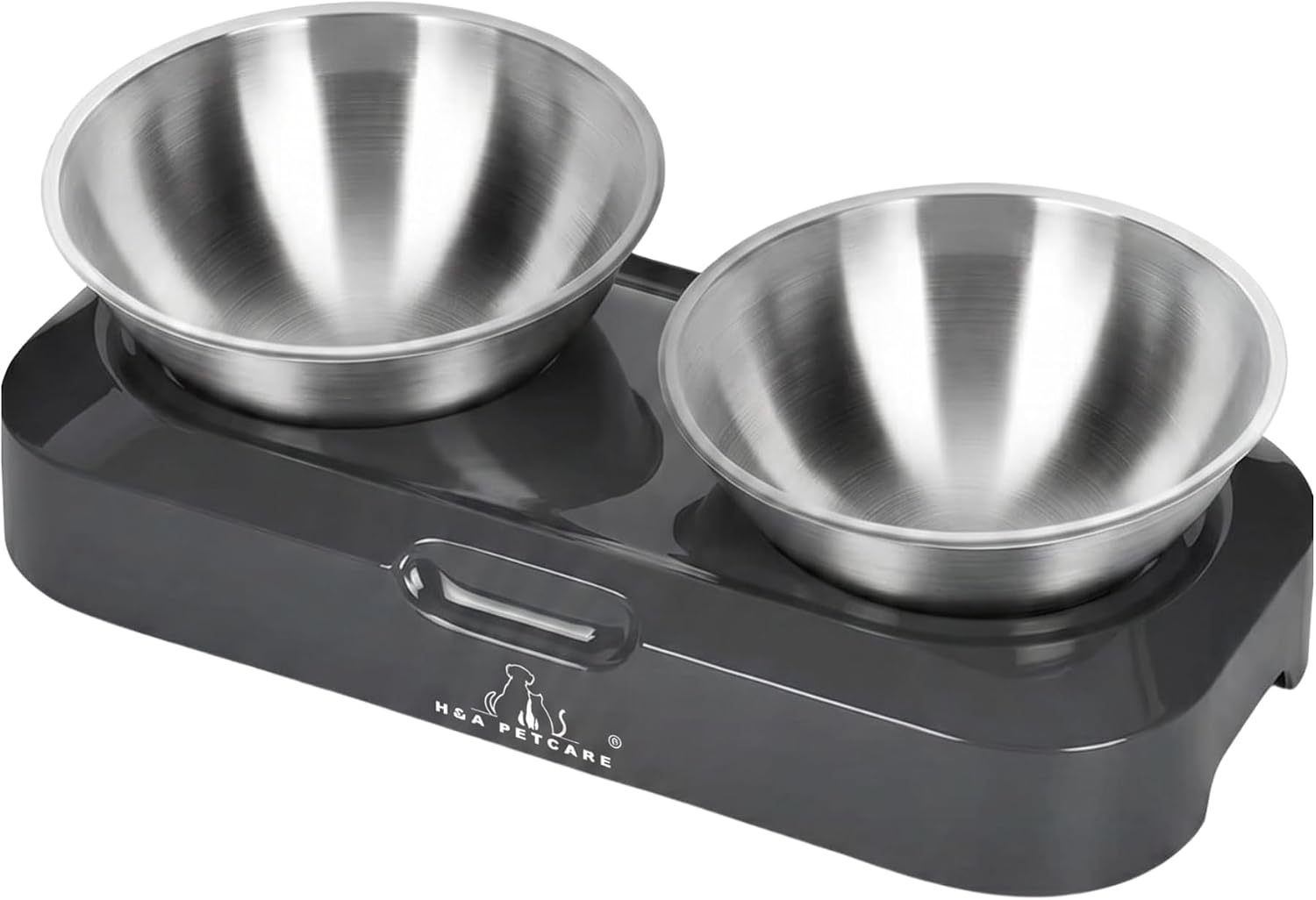 Imagen de H&A PETCARE Raised Cat Bowl with Stand – 0° and 15° Tilted Dual Bowls Set en OfertitasTOP