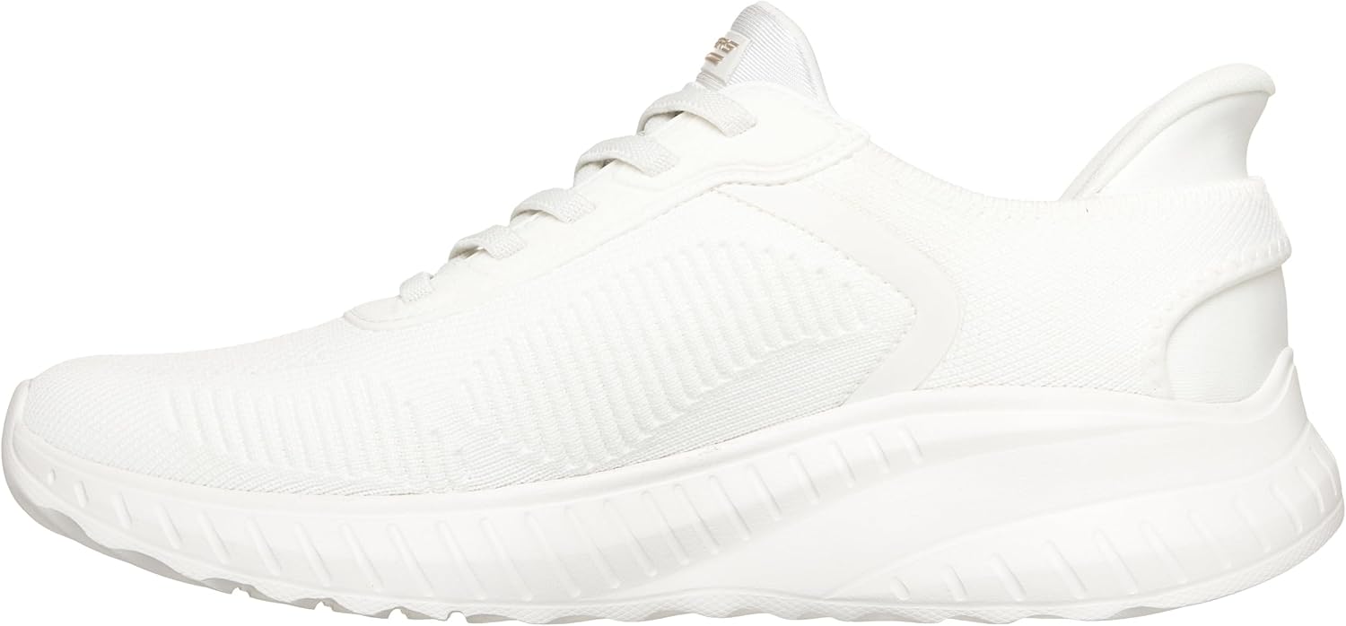 Detalle de Skechers Damen Bobs Squad Chaos Current Muse Slip-Ins – Off White Textile, Größe 39 EU