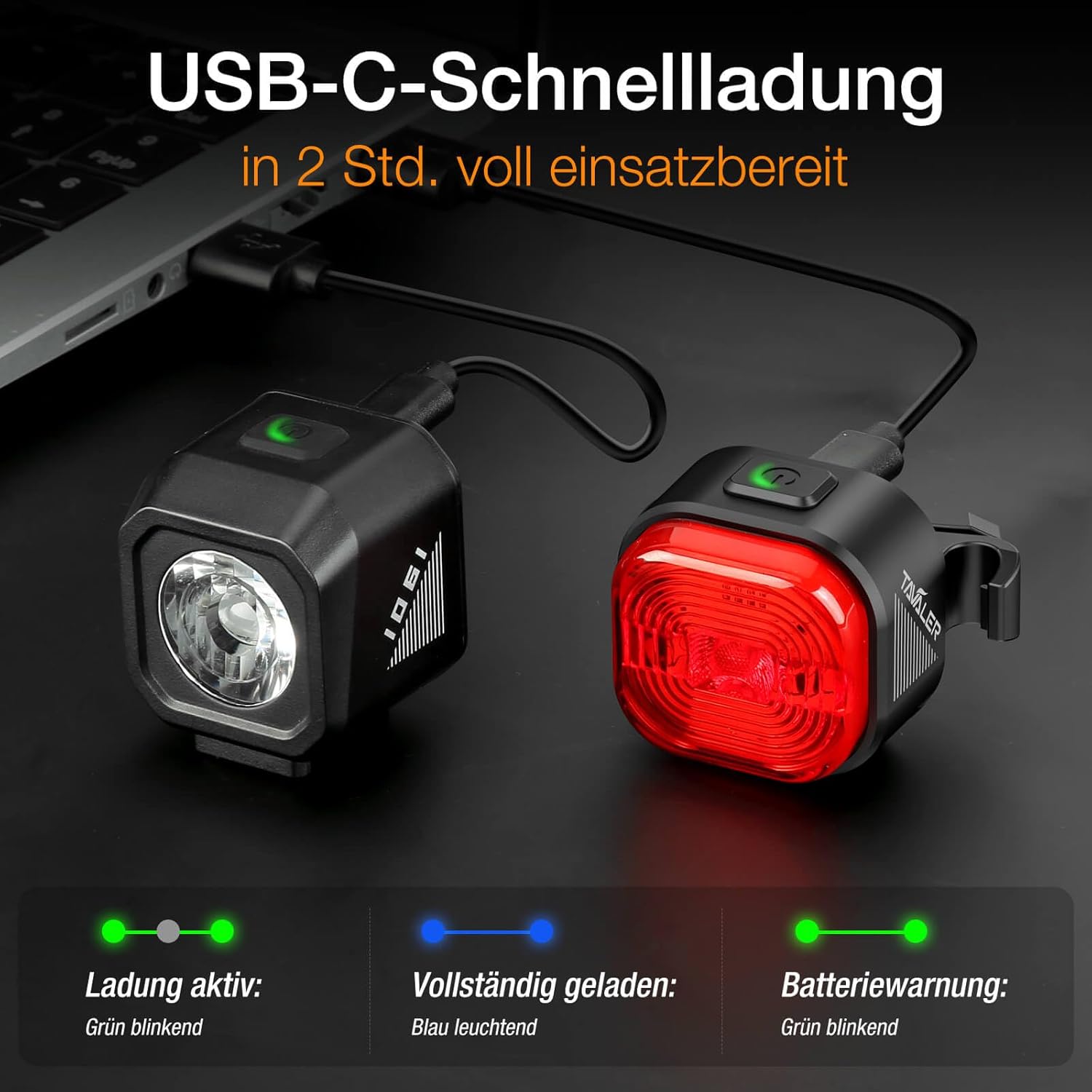 Thumbnail 4 de Tavaler Fahrradlicht Set 800 mAh