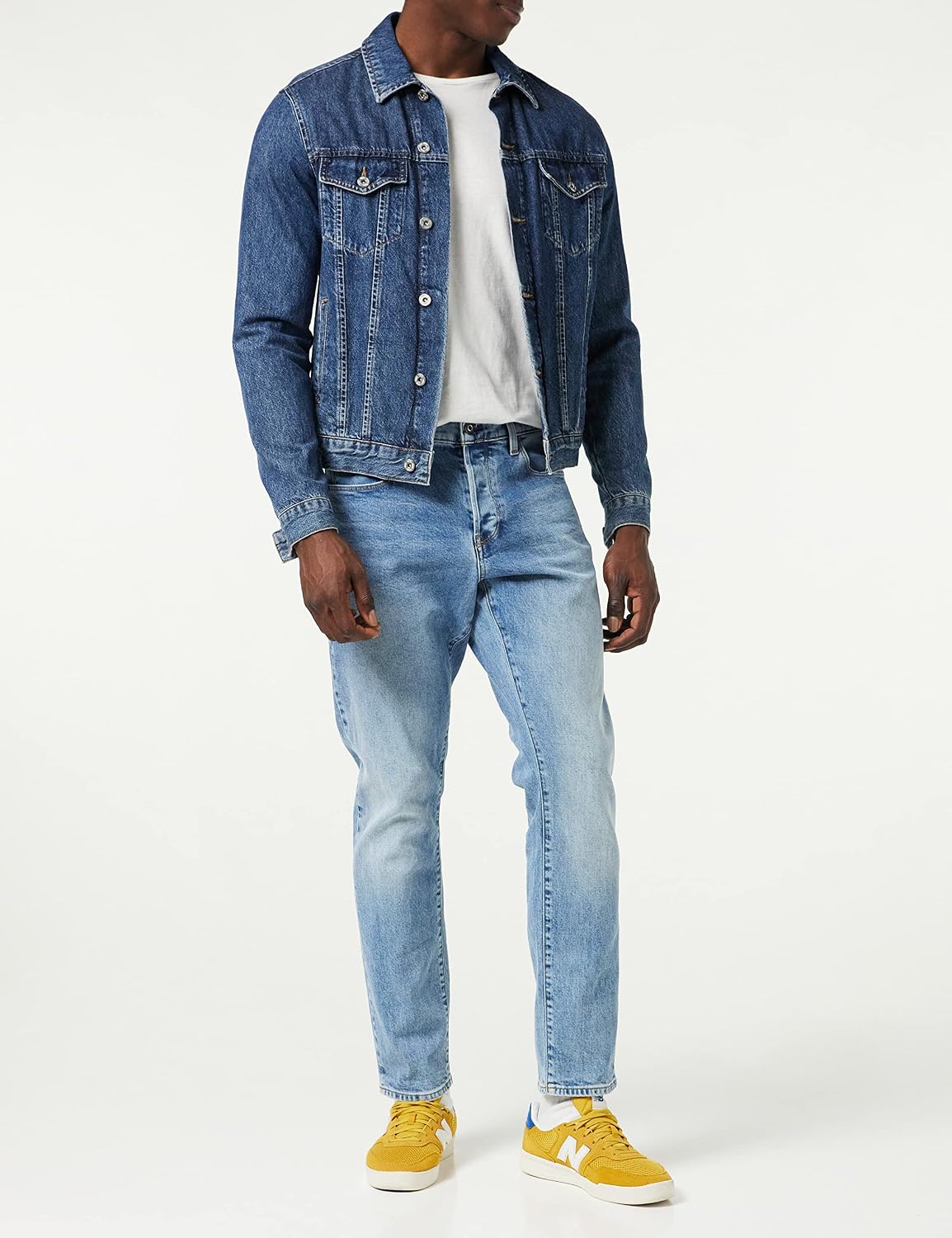 Detalle de G-Star Herren Jeans 3301 Regular Tapered Jeans – Robuste Big-Taper Denim