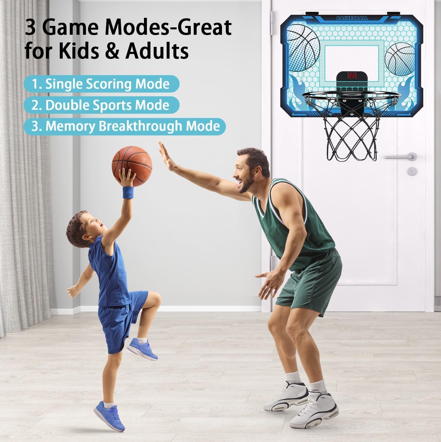 Detalle 2 de VROGTIK Indoor Basketball Hoop LED with Remote