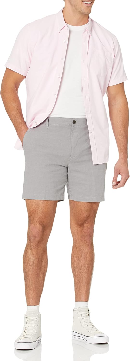 Thumbnail 3 de Amazon Essentials Men's Slim-Fit 7" Lightweight Comfort Stretch Oxford Shorts
