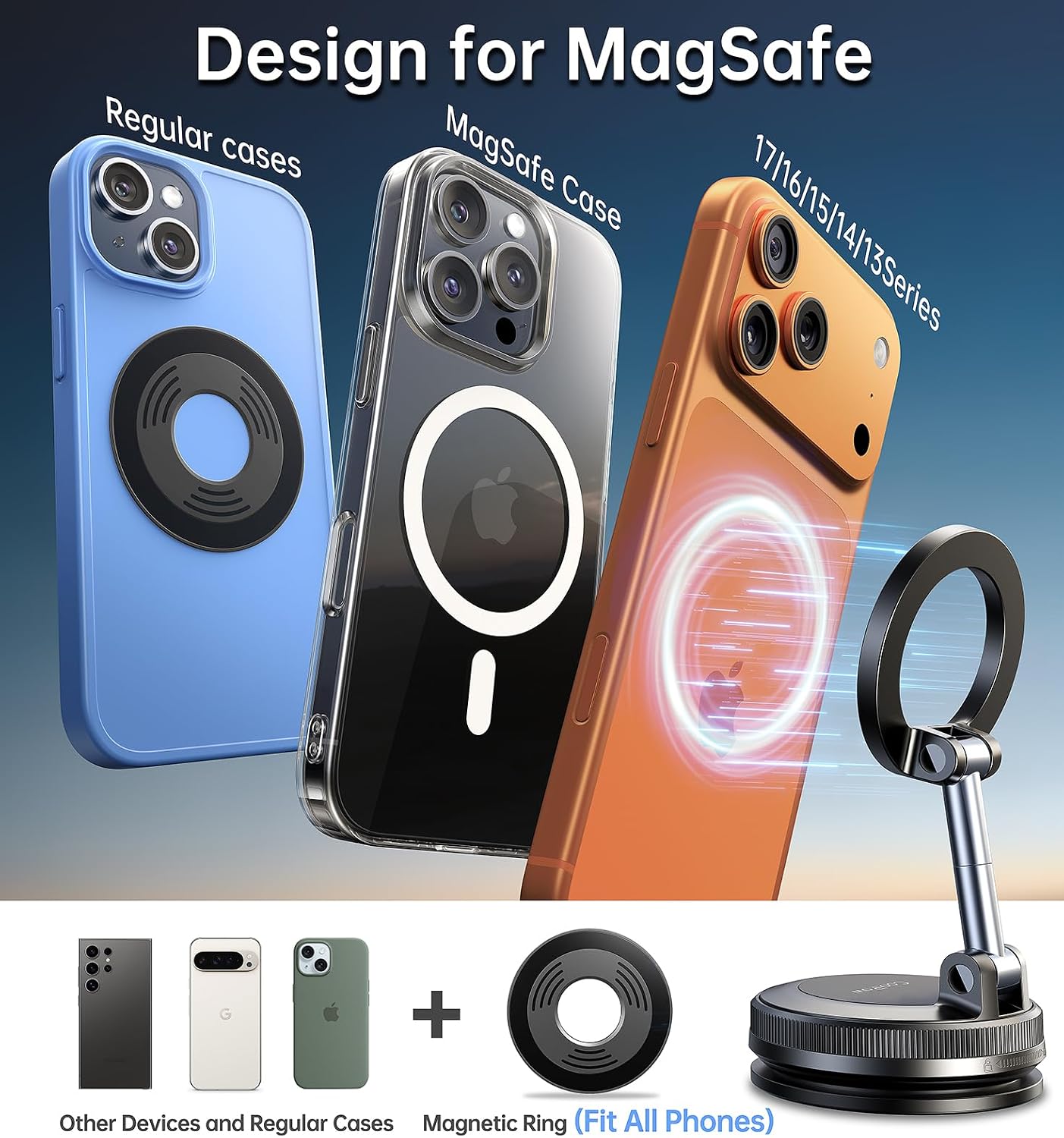 Thumbnail 5 de Coolpow Upgraded Vacuum Car Phone Holder 2800gf
