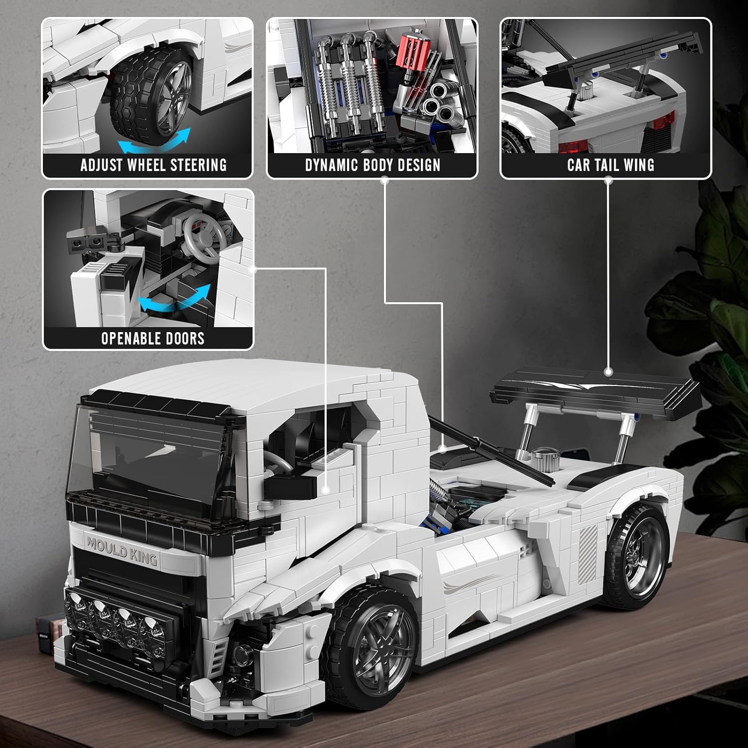 Detalle de Mould King 10036 Chevalier — Kit Technique pour Camion Chevalier, 1604+ pièces, Version Statique