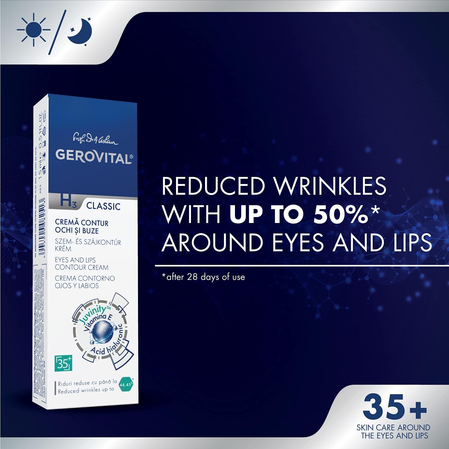 Thumbnail 5 de Gerovital H3 Classic Crema Hidratante Ojos y Labios 💧