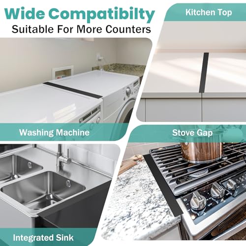 Thumbnail 5 de LIFFEE Stove Gap Covers 2PCS — Stainless Steel Gap Filler (13.8'' to 27.5'')