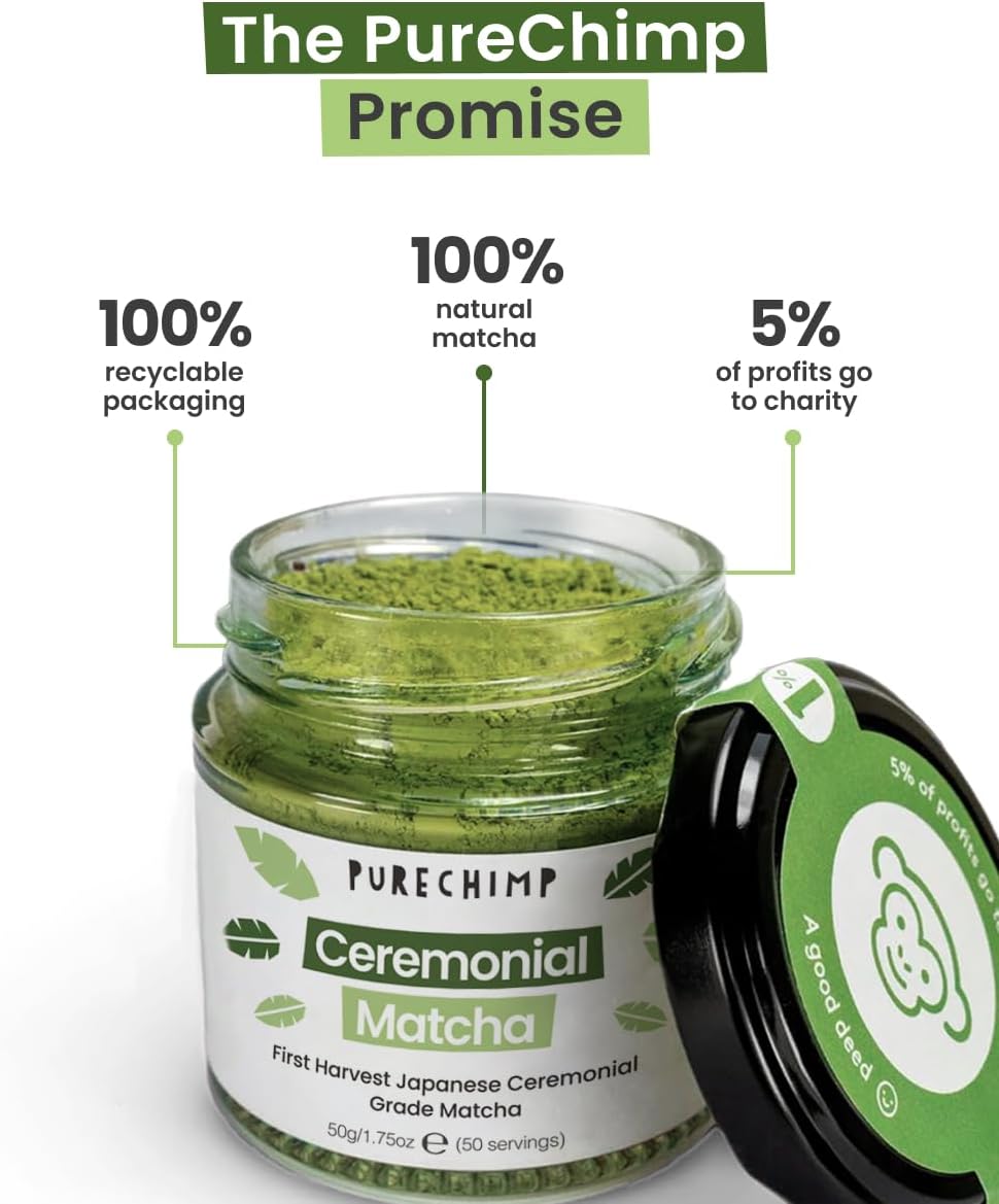 Thumbnail 6 de PureChimp Modern Matcha Set: Ceremonial Matcha, Electric Whisk & Scoop