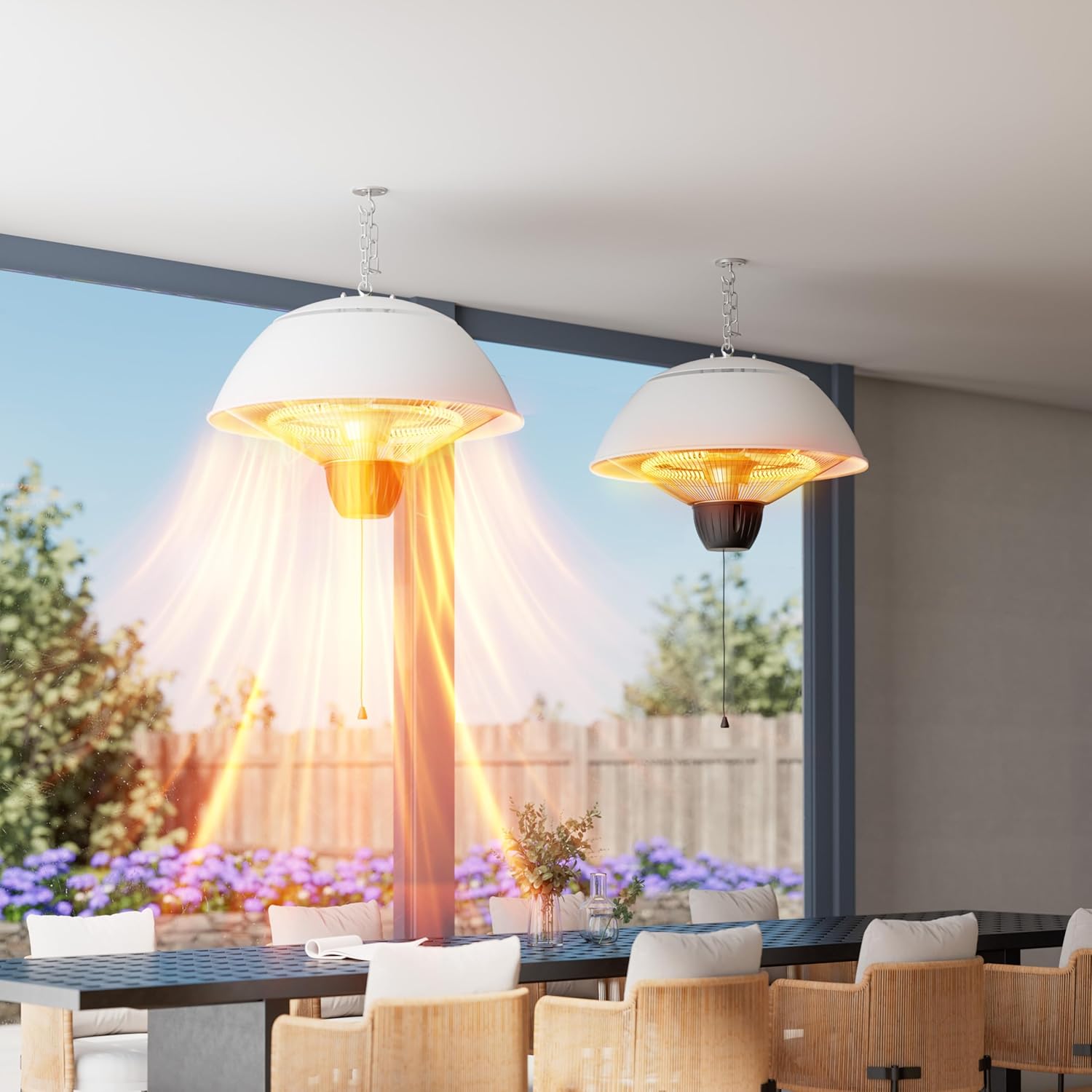 Thumbnail 5 de 1500W Hanging Electric Outdoor Heater for Patio