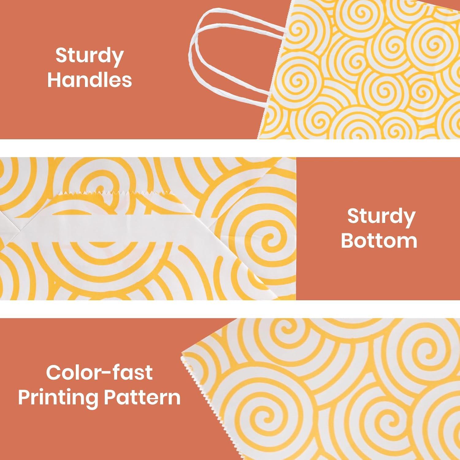 Thumbnail 4 de Parmedu Assorted Colour Paper Bag Set: 24 Gift Bags with Handles (10.2 x 8.5 x 3.9 Inches)