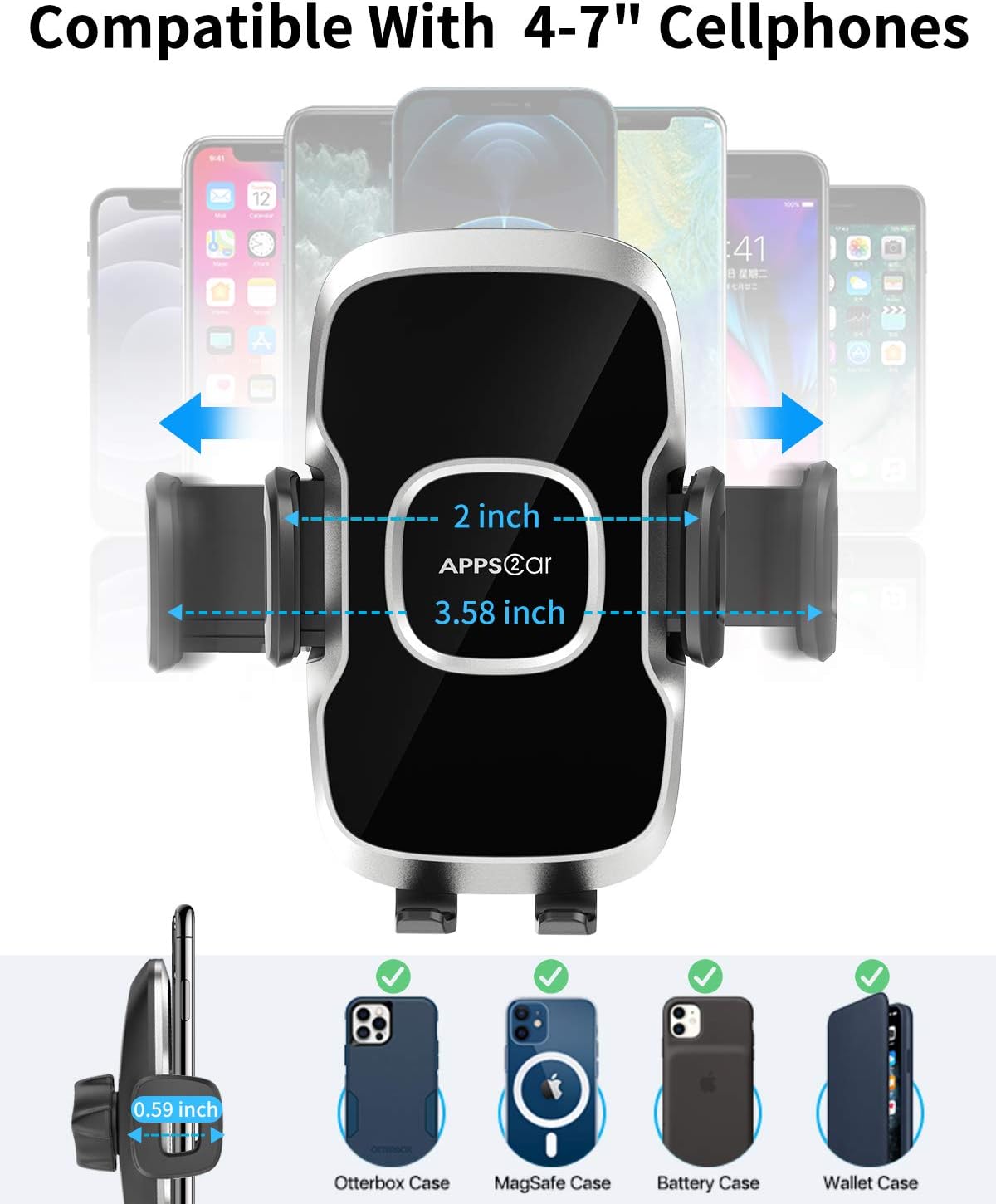 Thumbnail 6 de APPS2Car phone holder for windscreen 13 inch