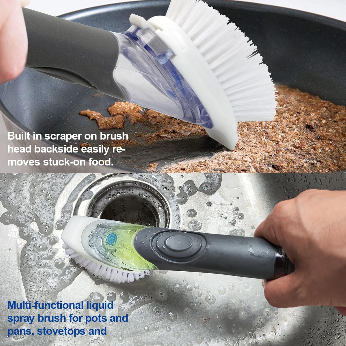 Detalle 2 de CELOX Soap-Dispensing Dish Brush, Gray