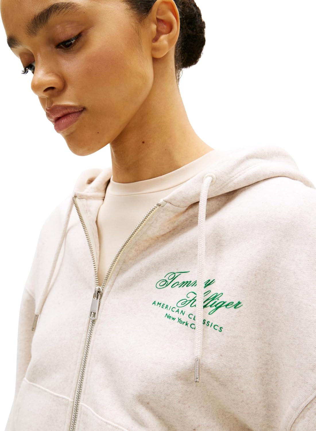 Thumbnail 2 de Tommy Hilfiger Mdrn Script Zip Terry Hoodie Femme – Sweat à capuche zippé authentique