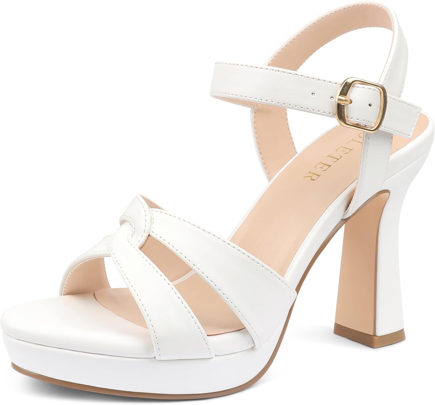 Detalle de COLETER Women's Dress Sandals, 3.74-Inch Heel