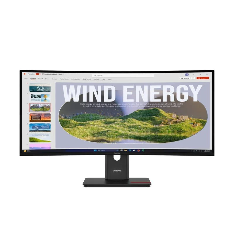Detalle de Lenovo ThinkVision T34WD-40 34" WQHD 120Hz VA Curvo