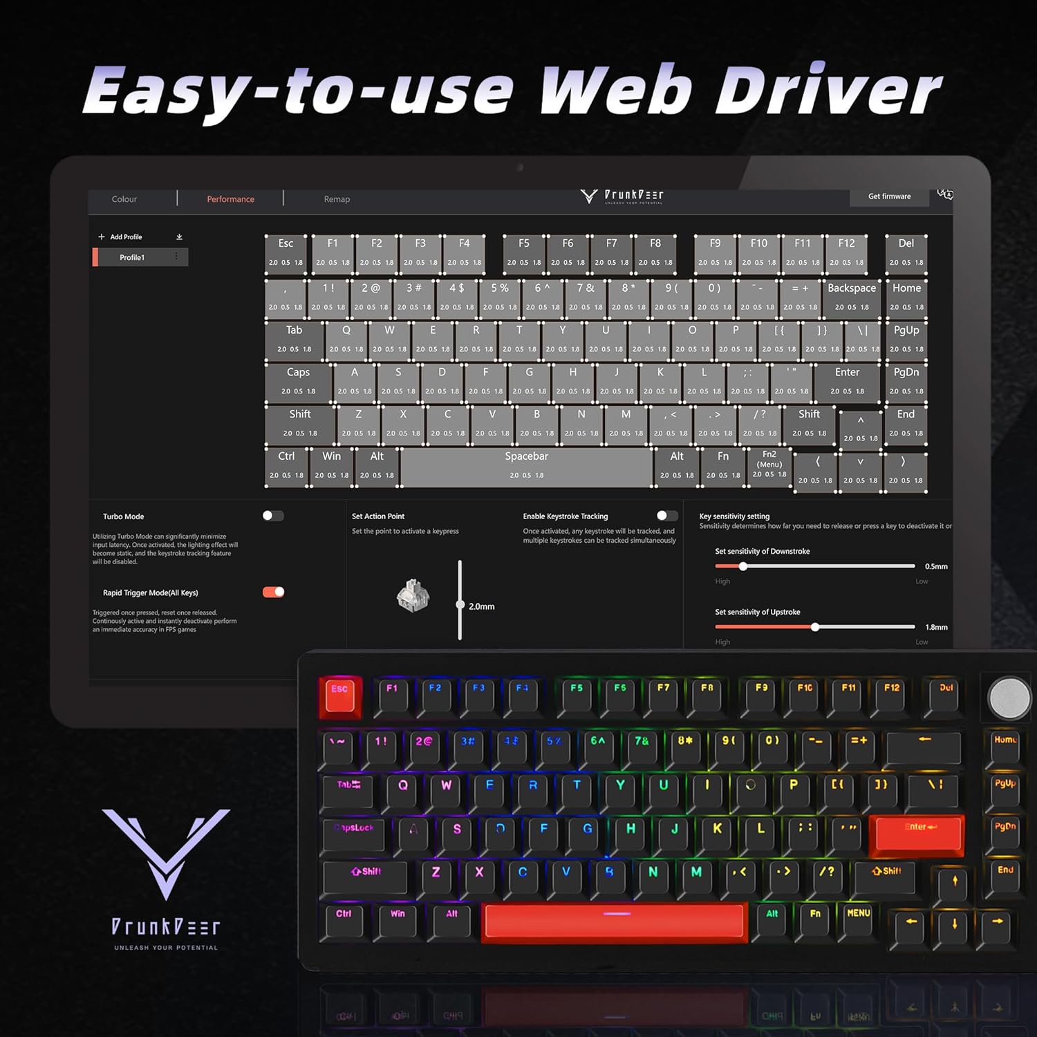 Thumbnail 4 de DrunkDeer A75 mechanische Gaming Tastatur