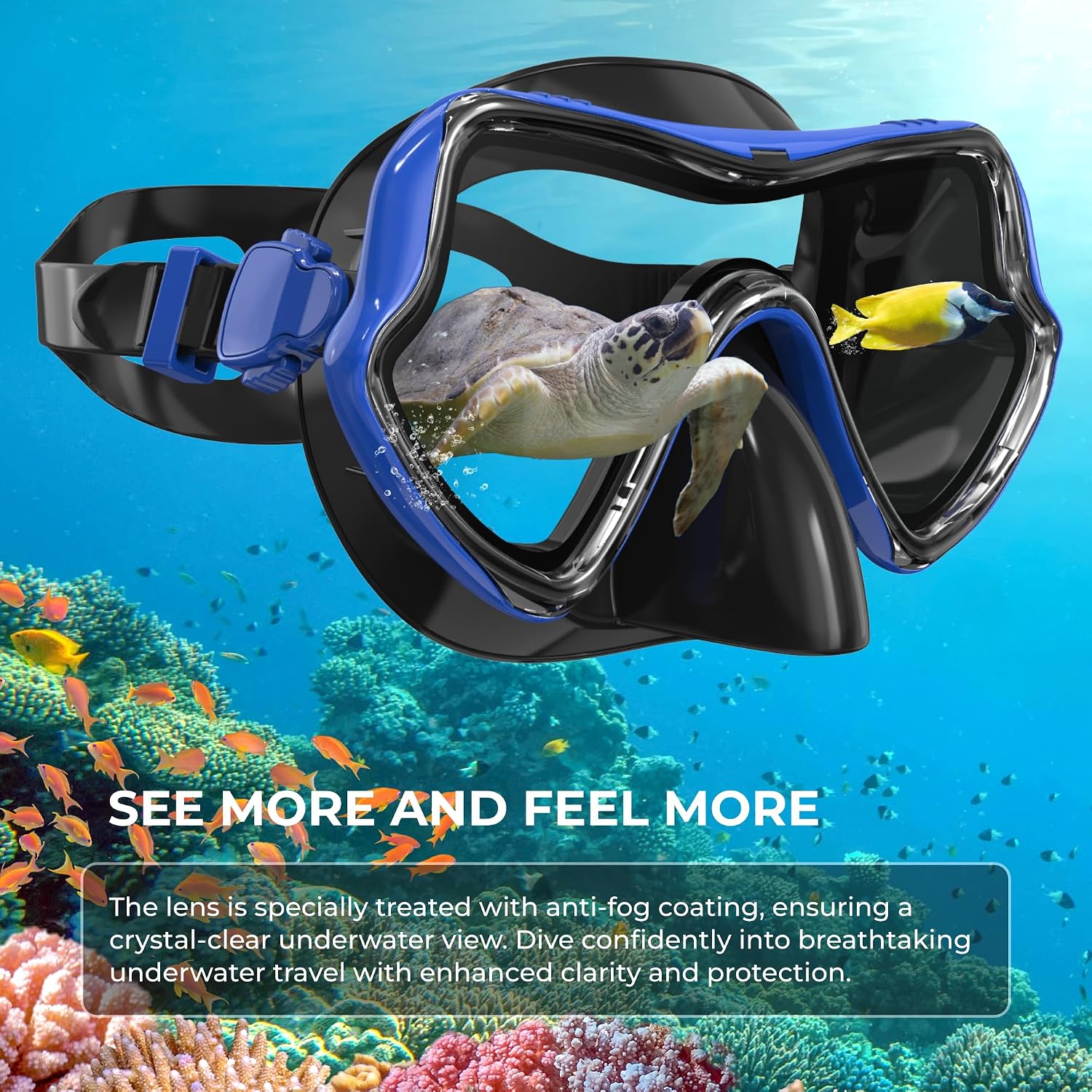 Detalle de G2RISE SN02 Snorkel Set Adults — Dry Top, Breath Easy Airflow Tech (2-Pack)