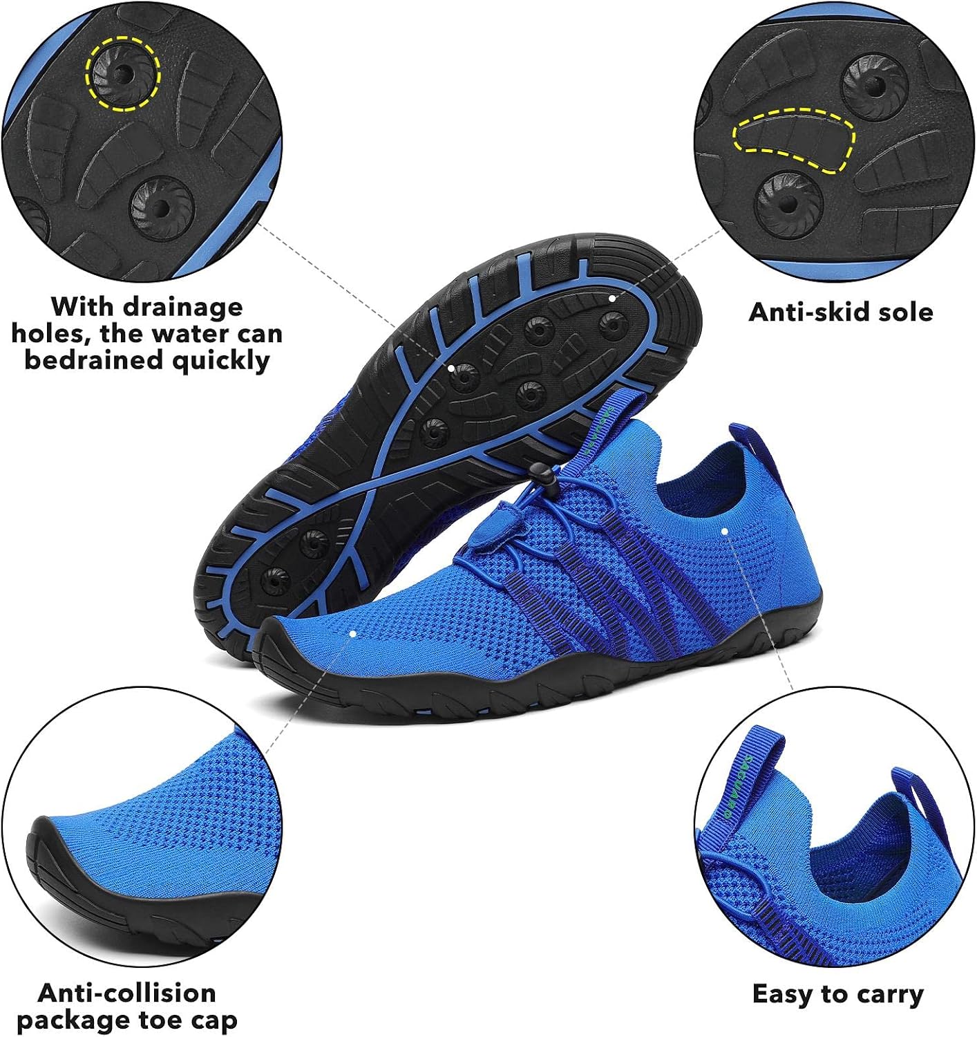 Thumbnail 5 de SAGUARO Chaussures d'eau Homme Antidérapant et Séchage – Aquatique