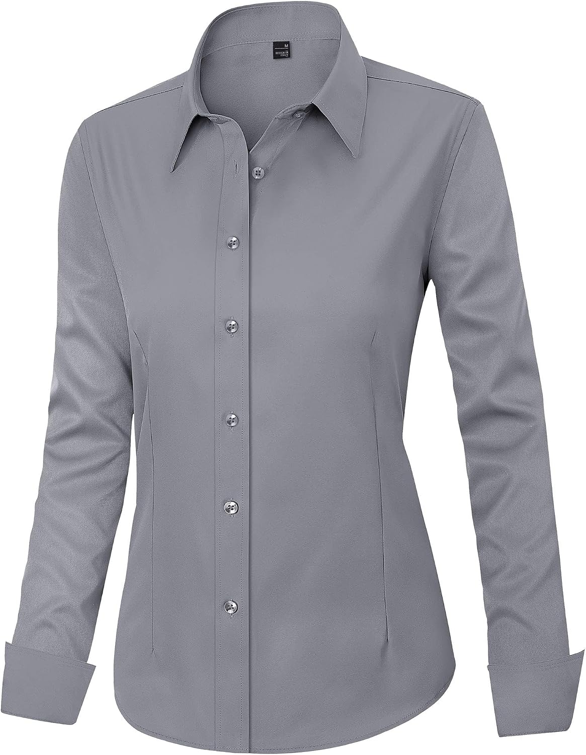 Detalle de J.VER Damen Bluse Casual Business mit Stretchanteil und Button-Down Kragen (Langarm)