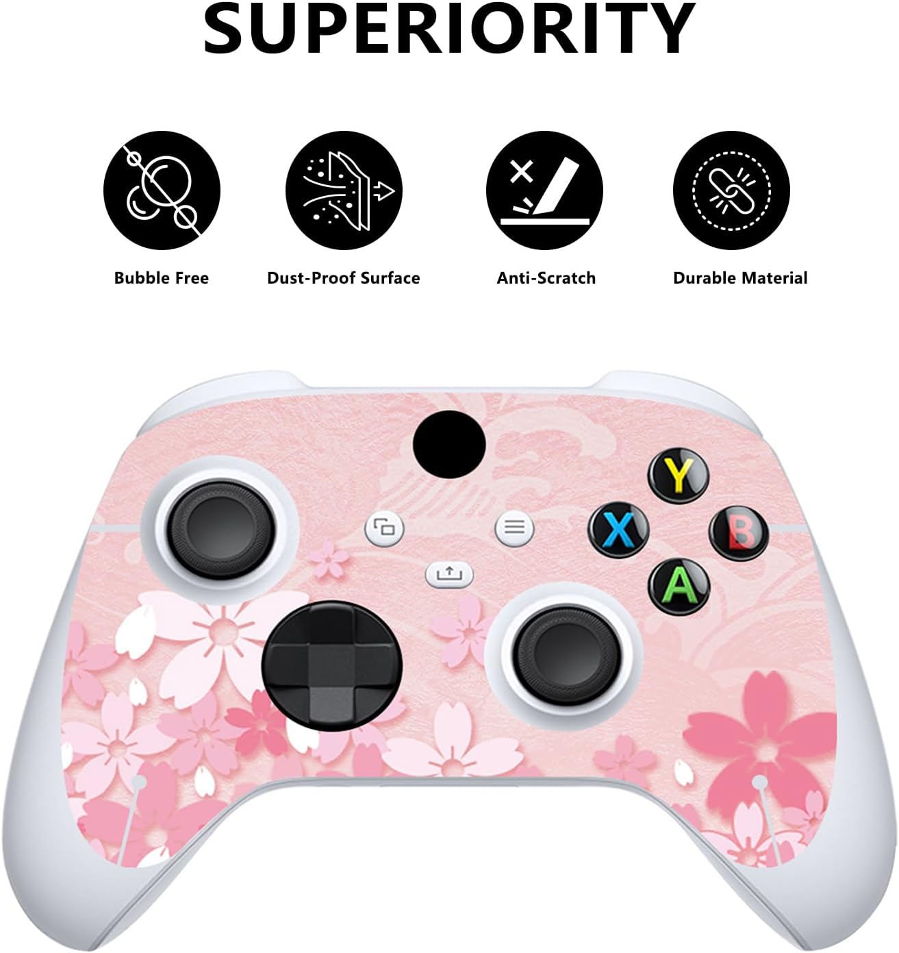 Detalle 2 de PlayVital Pegatina Completa para Xbox Series S 🎮 Pétalos de Sakura