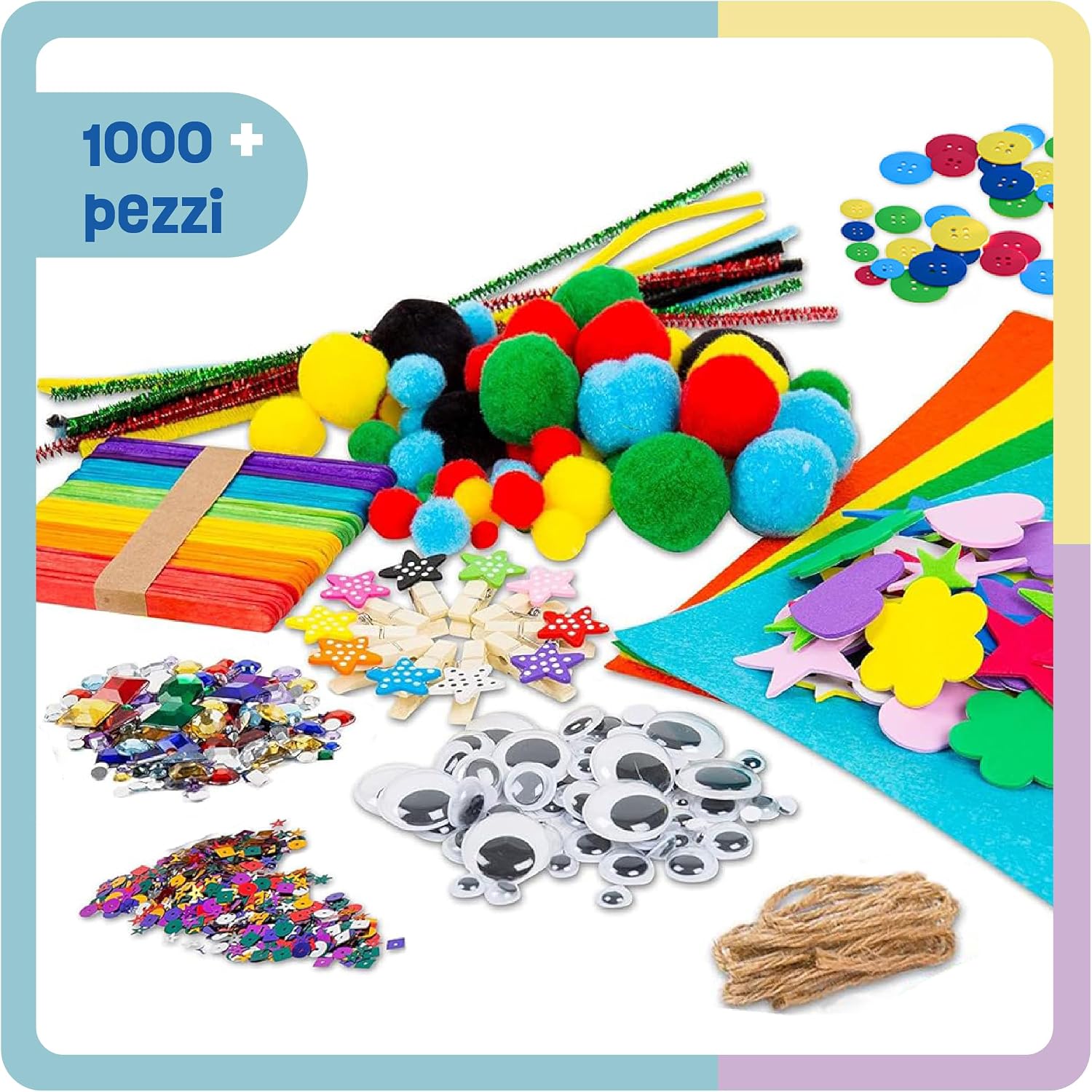 Detalle 2 de Smowo® Kit Lavoretti Creativi 1000 pezzi 🎨