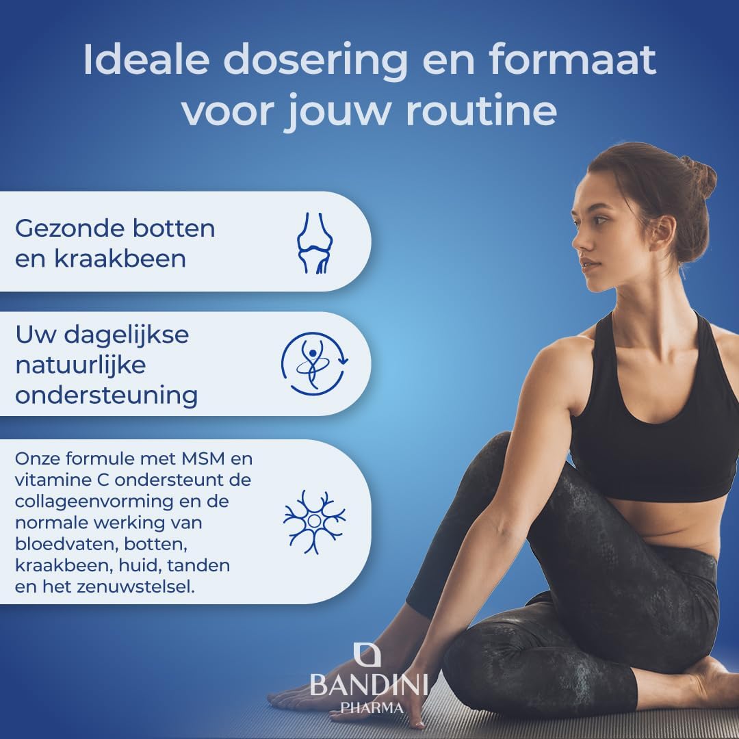 Thumbnail 1 de BANDINI MSM-tabletten met vitamine C, 2000 mg MSM per dagdosering